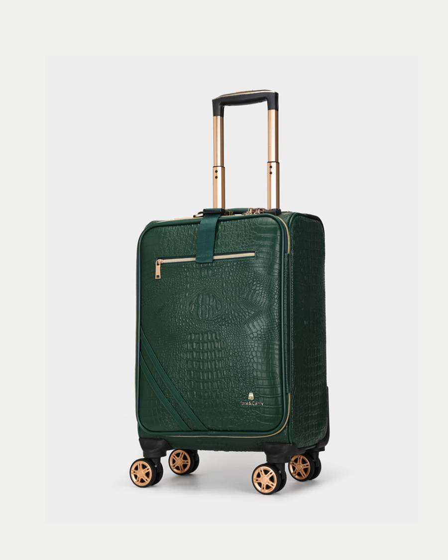 Apollo 2-Piece Luggage Set in Emerald Green - Lightweight Spinner Suitcase for Travel, Business Trips & Vacations | Durable Hardshell Carry-On & Check-In Baggage