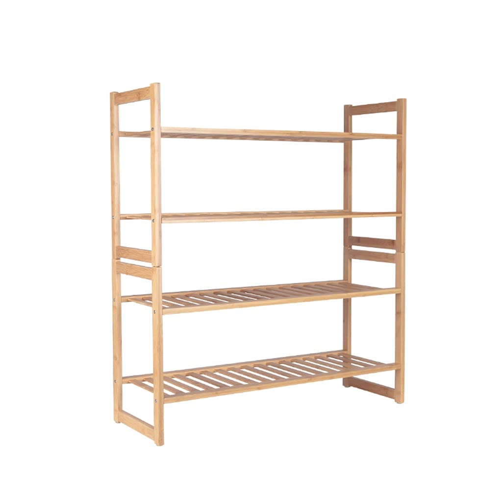 4-Tier Bamboo Shoe Rack Organizer | Space-Saving Shoe Shelf for Bedroom, Living Room & Hallway | Sturdy Free Standing Shoe Storage for Sneakers, Boots & Sandals | Perfect for Small Spaces & Closet Organization