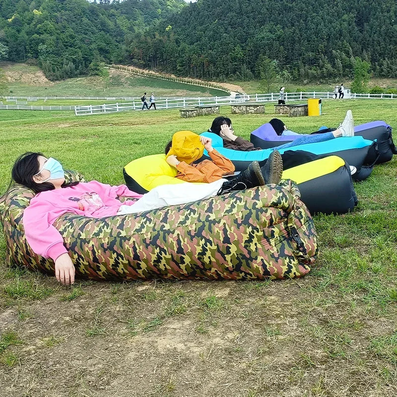 Inflatable Lounger Air Sofa Chair - Portable Outdoor Couch for Camping, Beach, Picnics & Travel | Lightweight & Compact for Easy Carry | Perfect for Relaxing in Backyard, Park or Poolside