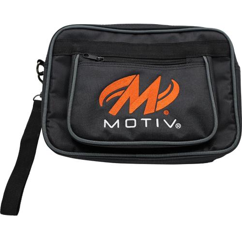 Motiv Zeal Accessory Bag - Durable Black & Orange Gear Organizer for Bowling Equipment | Perfect for Bowling Balls, Shoes & Accessories Storage