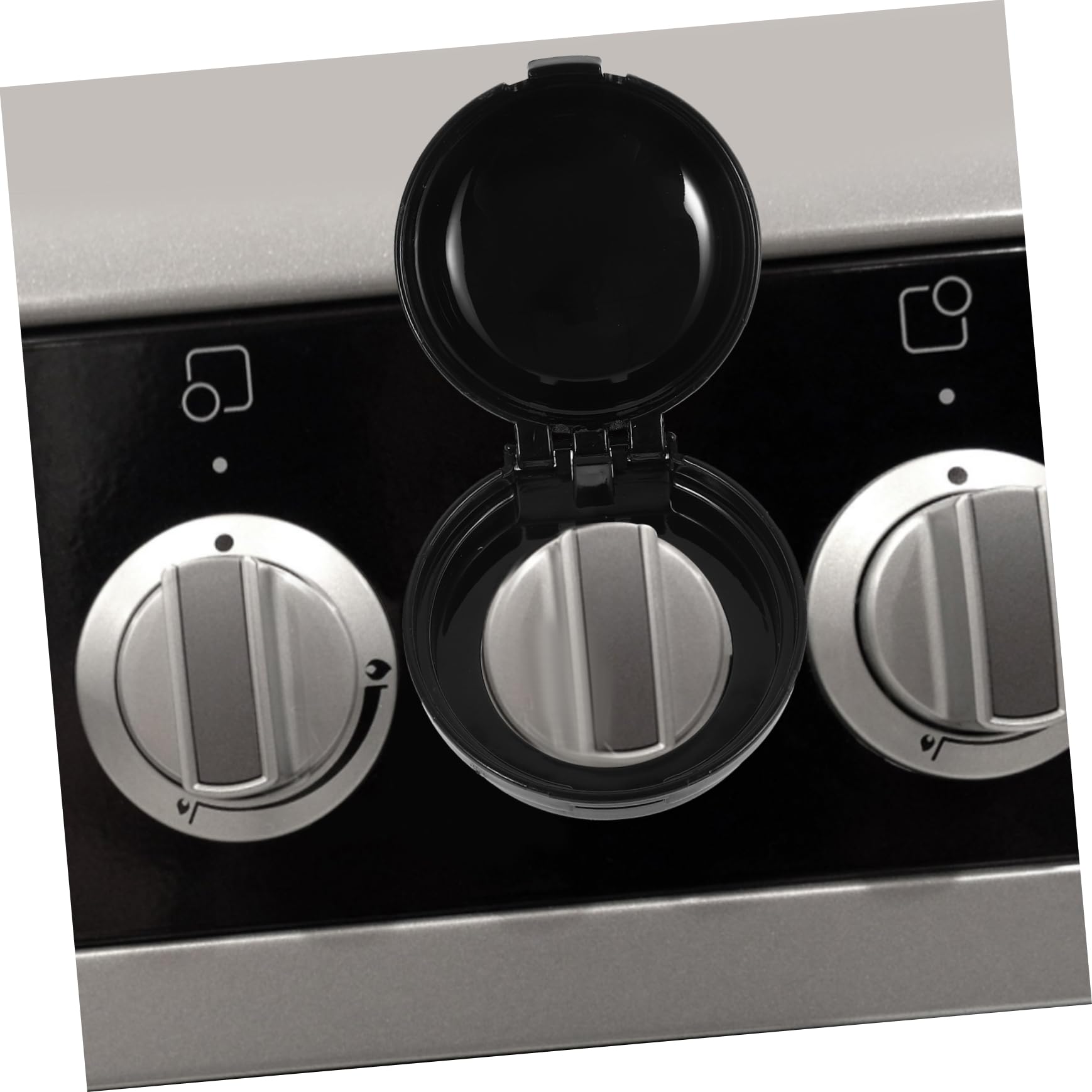 GARVALON 5-Piece Child Safety Switch Cover Set - Stove Knob Covers, Door Lock Protectors & Fish Ruler - Baby Proofing for Kitchen Appliances and Cabinet Doors (Home Safety & Childproofing Essentials)