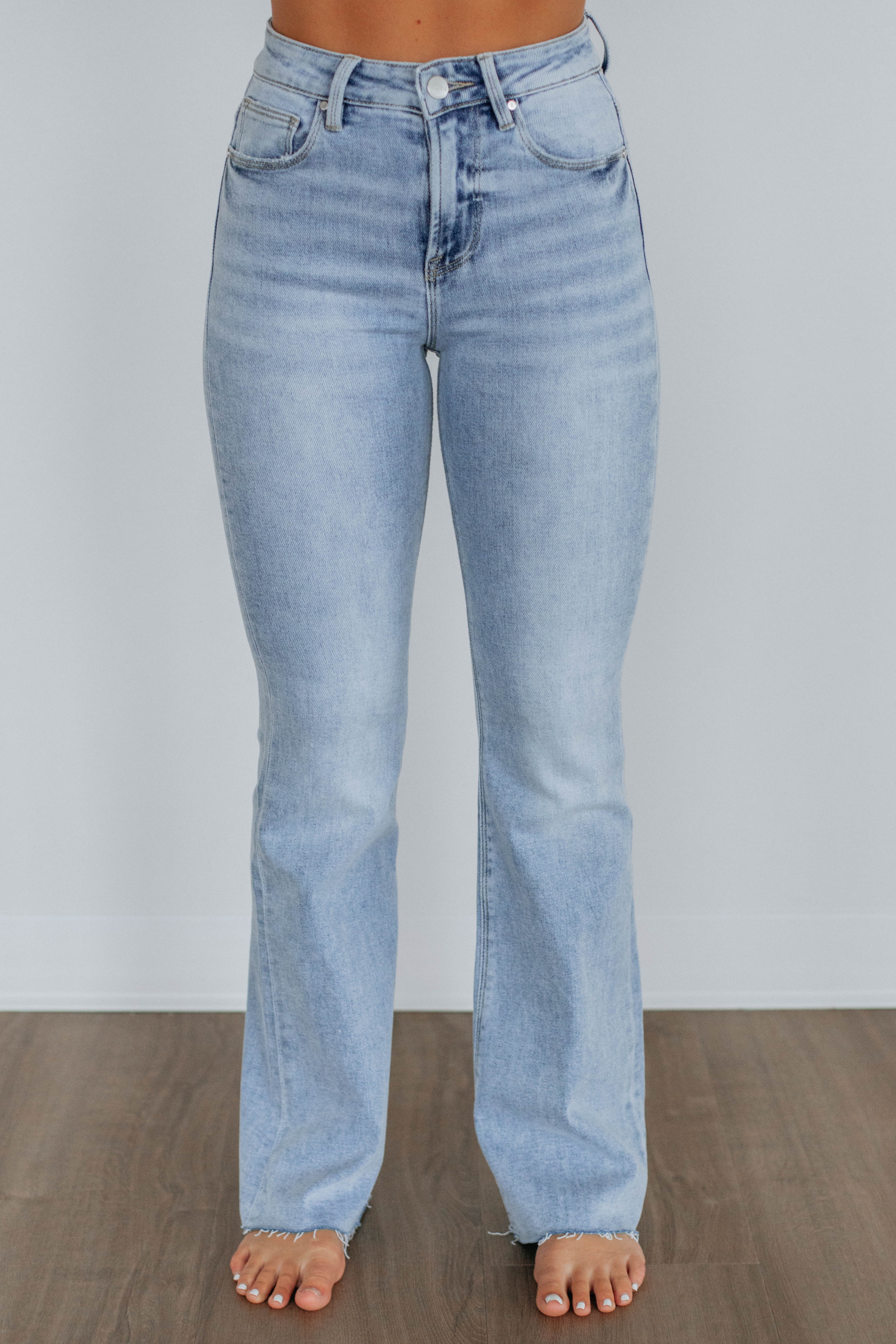 Arya Risen Light Wash Distressed Denim Jeans for Women - High Waisted Skinny Jeans with Stretch - Perfect for Casual Outfits & Streetwear Fashion