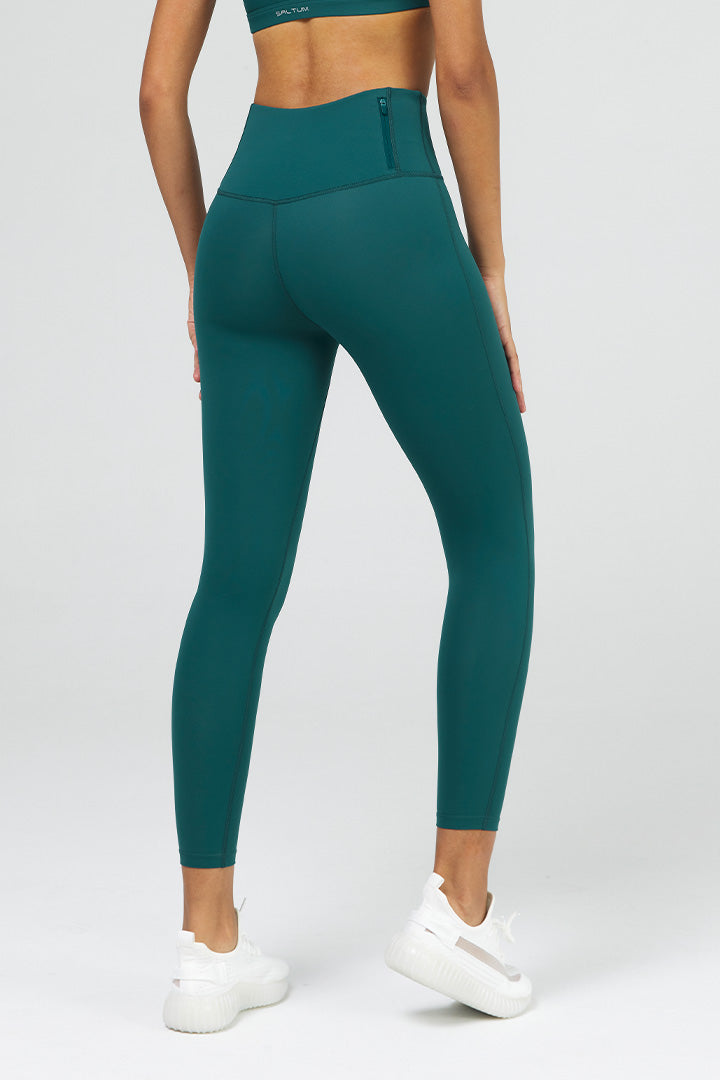 FlexEase™ High-Waisted 7/8 Workout Leggings with Zip Pocket - Yoga, Running & Gym Fitness Compression Pants for Women