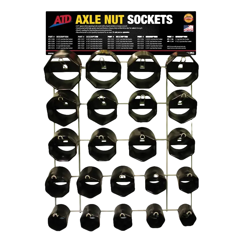 ATD 11293 22-Piece Axle Nut Socket Set with 3/4