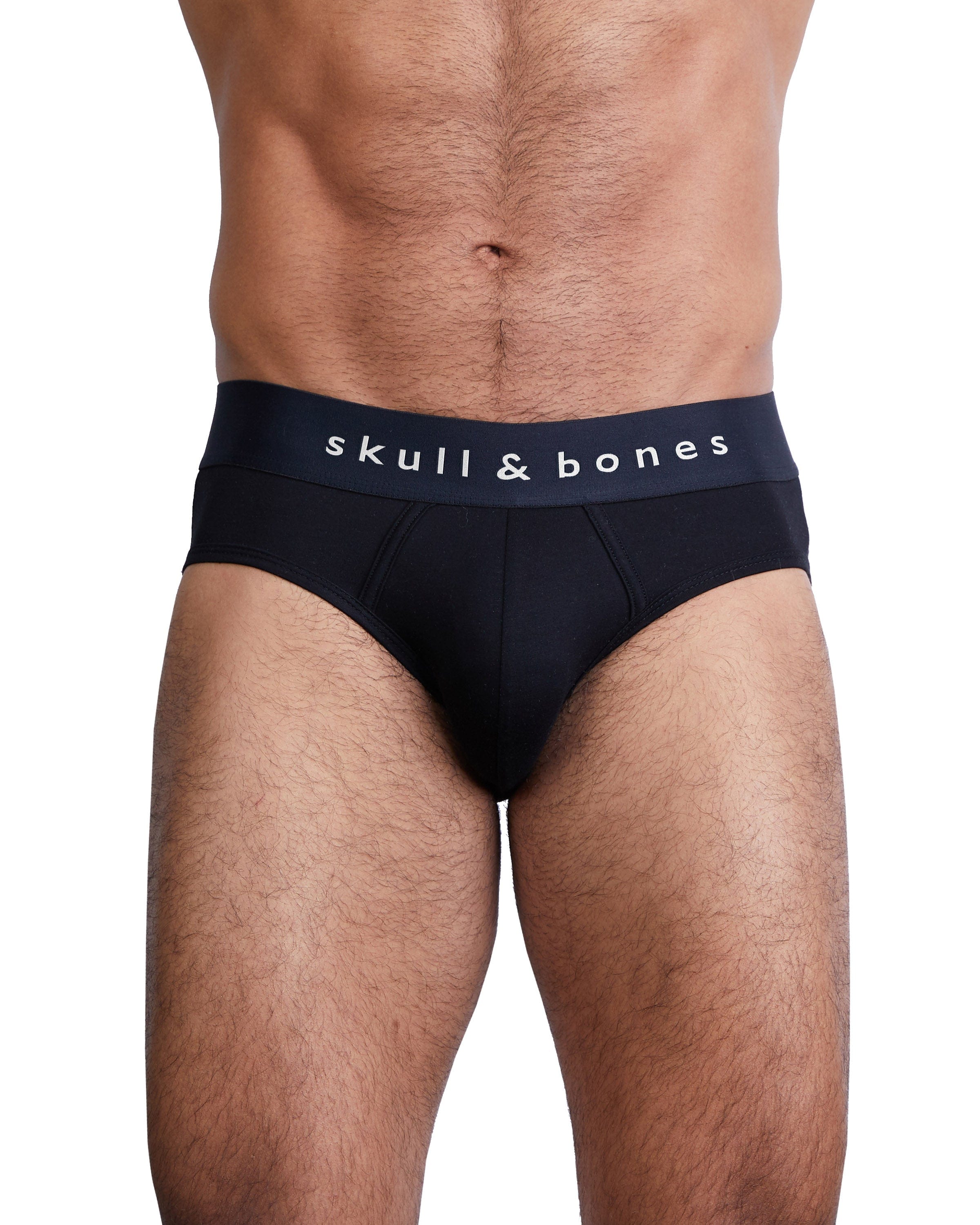 Just the Bones Brief Black - Minimalist Men's Underwear for Comfort & Style - Perfect for Everyday Wear, Gym & Lounge