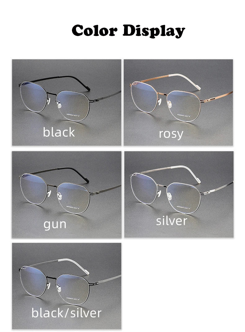 Aimee Women's Full Rim Flat Top Oval Stainless Steel Eyeglasses Frame 13652 - Lightweight & Durable for Work, Reading & Fashion