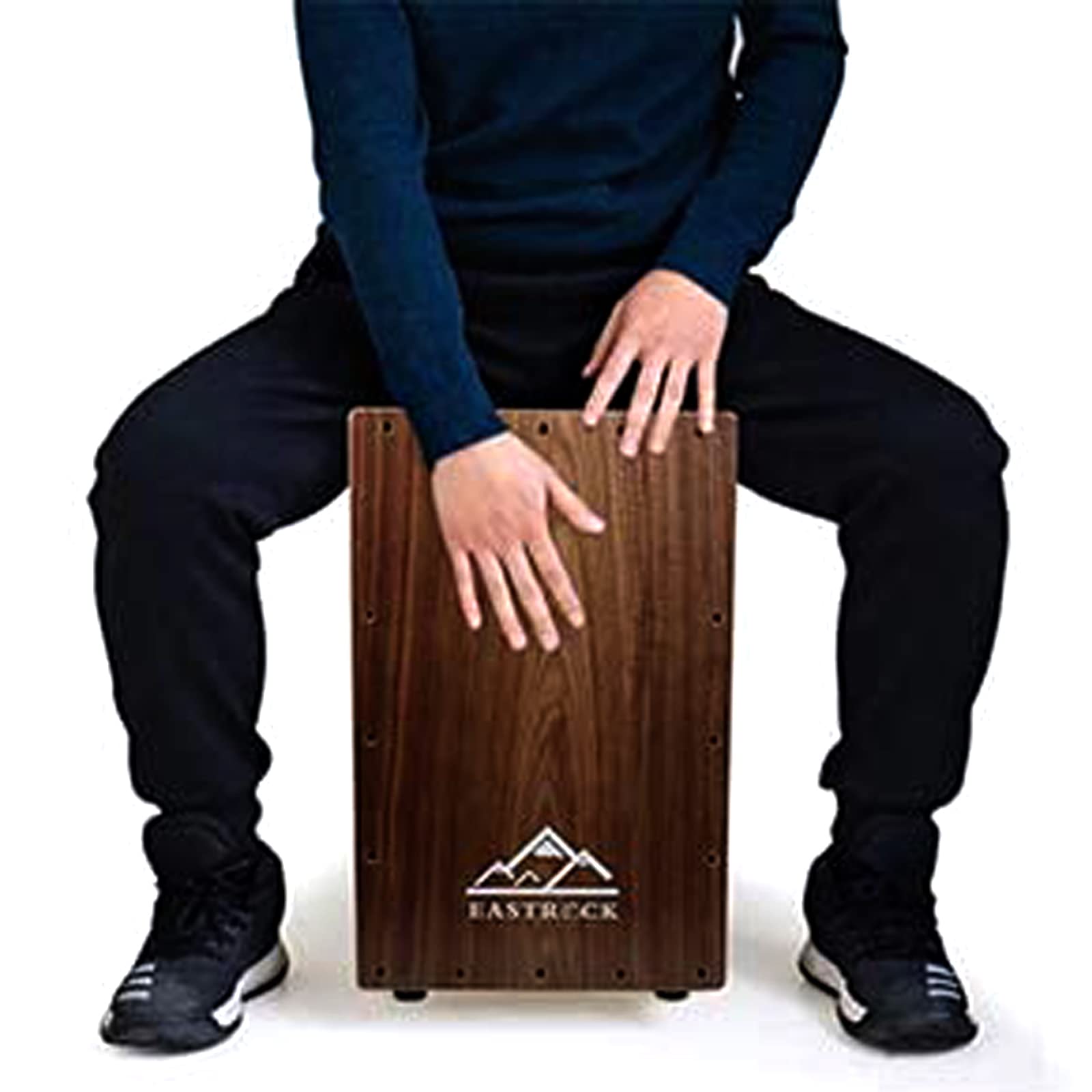 EastRock Full Size Cajon Drum - Wooden Percussion Box Drum with Internal Guitar Strings for Beginners & Professionals | Perfect for Live Performances, Studio Recording & Music Therapy