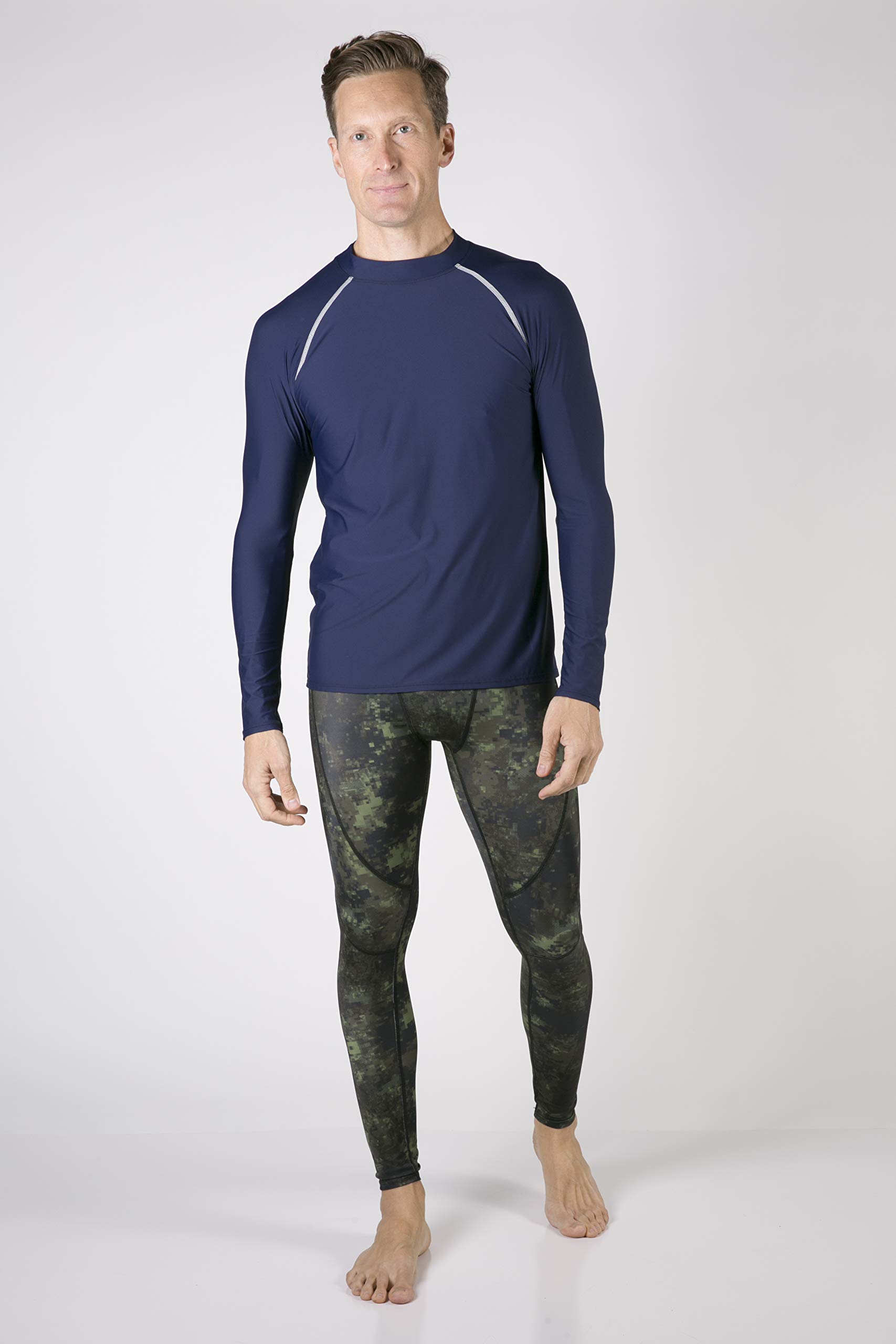 Tuga Men's Swim Pro Tights - UPF 50+ Sun Protection Swimwear, Quick-Dry & Chlorine Resistant, Made in USA - Perfect for Swimming, Surfing & Beach Activities