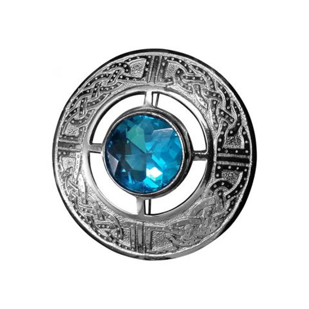 Celtic Design Brooch With Stone - Vintage Irish Jewelry Pin for Women, Cloak & Scarf Accessory - Perfect for Weddings, Renaissance Fairs & Celtic Events