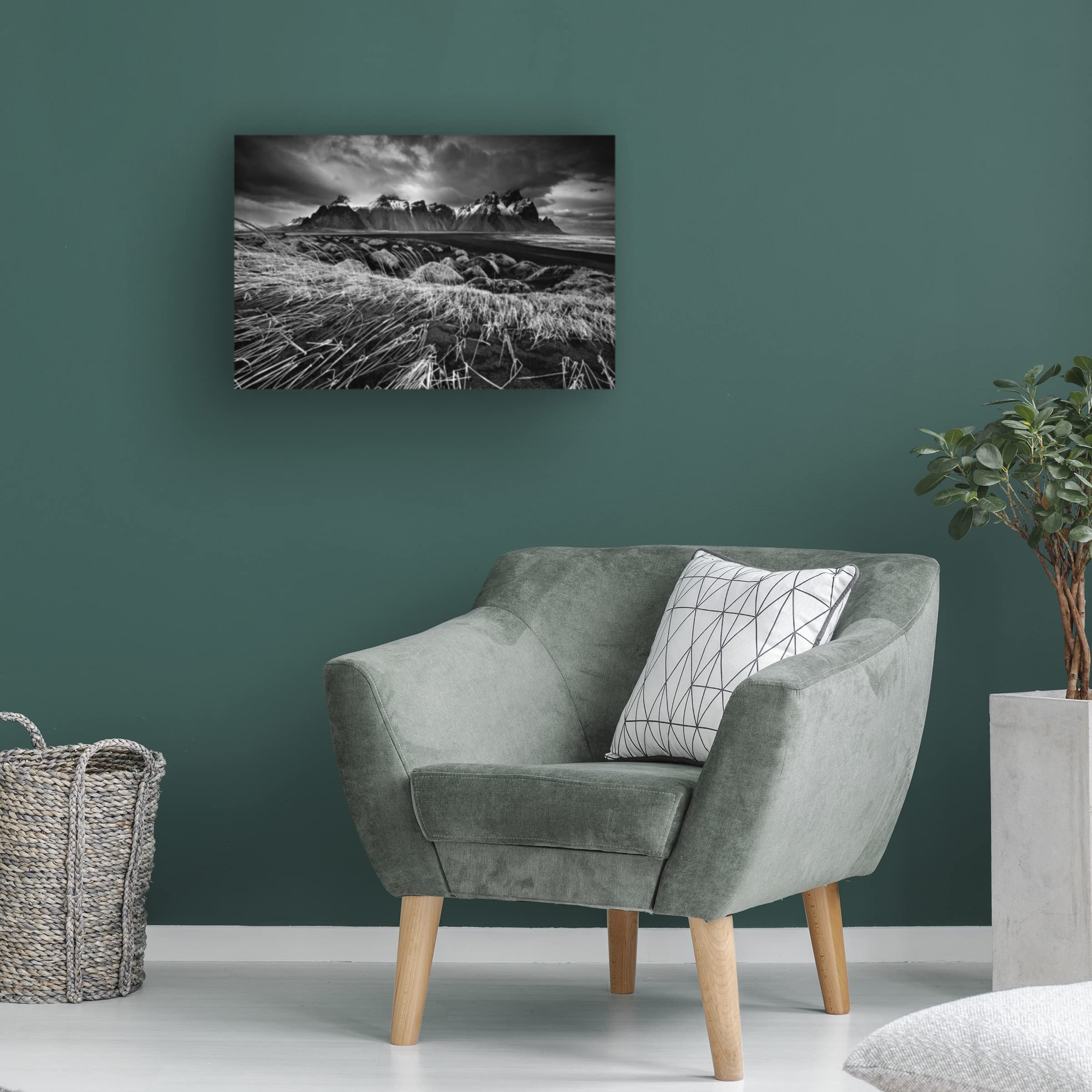 Stokksnes Dunes and Mountains Canvas Wall Art Print by Trevor Cole - Landscape Photography for Living Room, Bedroom & Office Decor