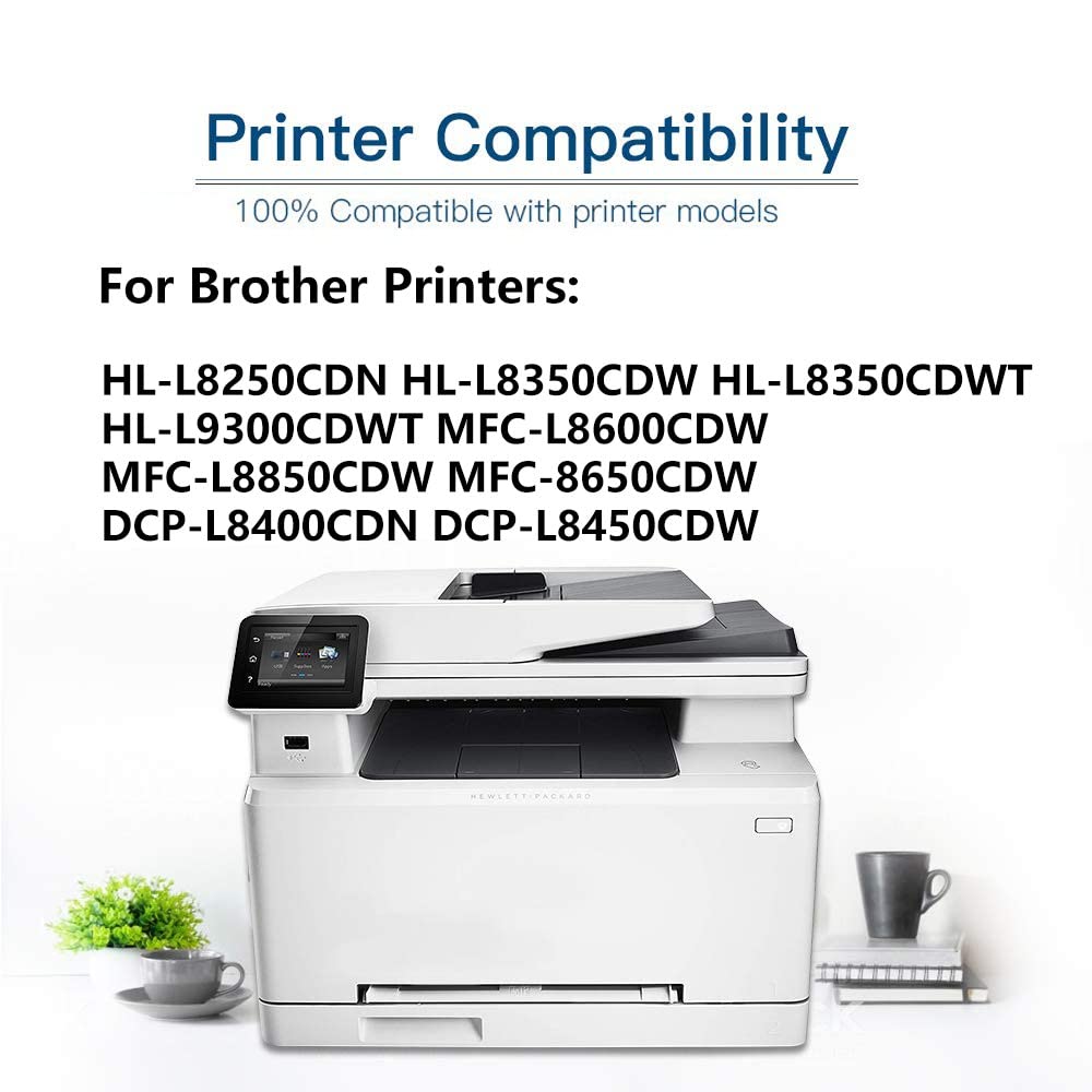 High Capacity 4-Pack (BK+C+Y+M) Replacement Toner Cartridge for Brother HL-L8250cdn & HL-L8350cdw Laser Printers - Compatible with TN331/TN-331 Series (TN-331BK, TN-331C, TN-331Y, TN-331M) - Perfect for Office & Home Printing Needs