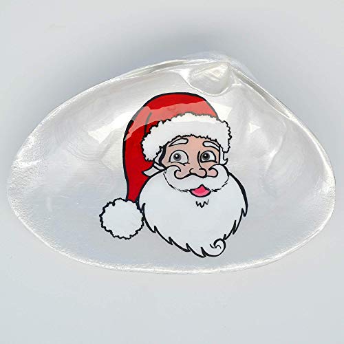 **Santa Shell Dish - Decorative Soap Dish, Spoon Rest, Ring & Jewelry Holder, Catchall Bowl - Holiday & Christmas Home Decor for Bedroom, Bathroom, Kitchen, Office - Perfect for Gifts & Party Decorations**
