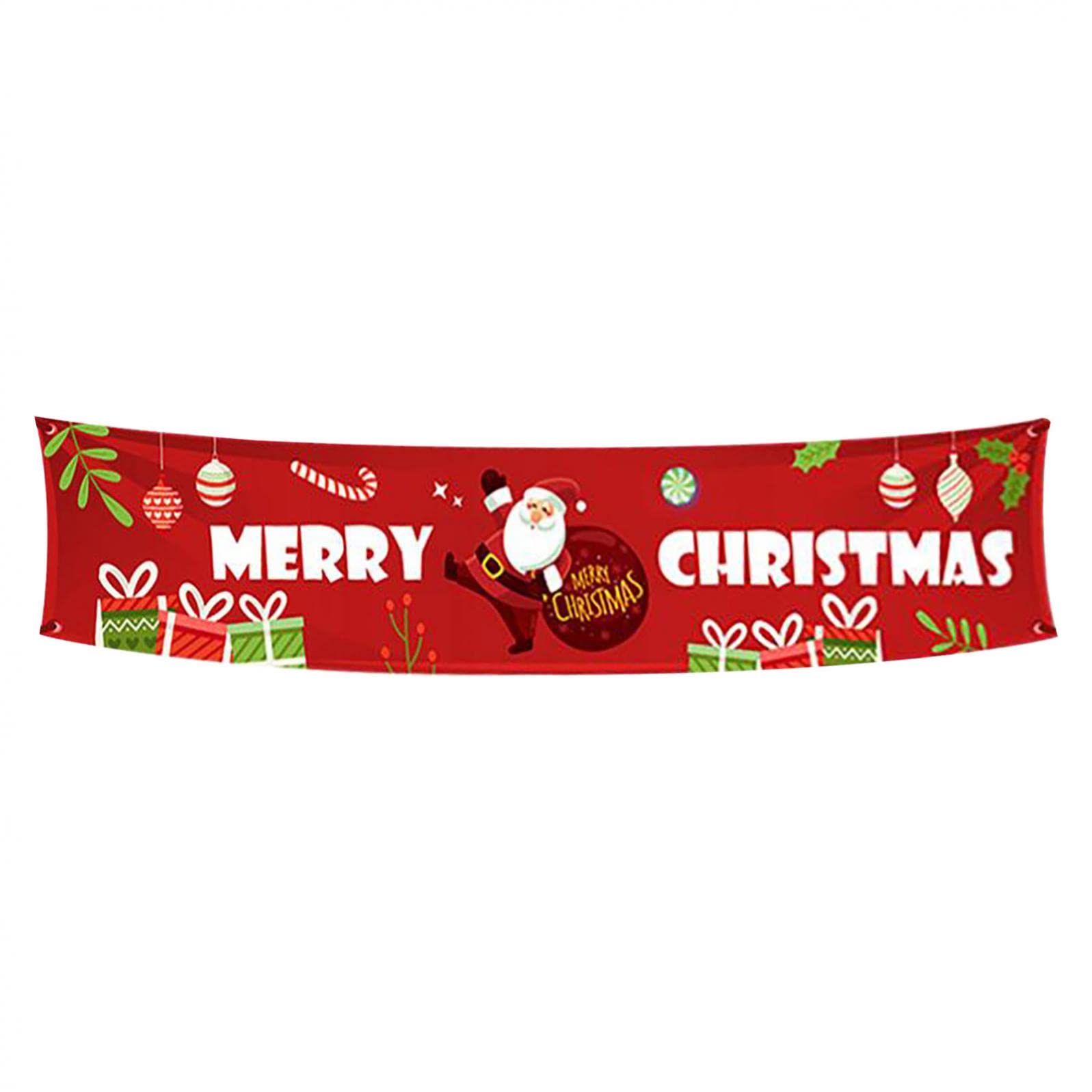 2023 Best Christmas Outdoor Banner Flag - Merry Christmas Non-Woven Decorative Pull Flag for Holiday Yard Decorations | Perfect for Front Porch, Lawn, and Festival Party Decor