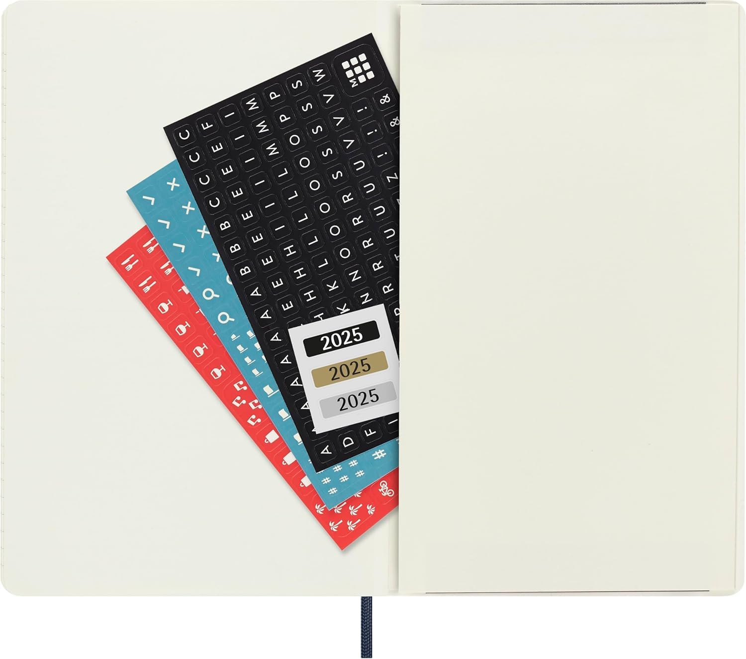 Moleskine 2025 Weekly Planner - 12 Month Agenda with Notes Space, Soft Cover & Elastic Closure, Sapphire Blue, Large 13x21 cm - Perfect for Work, School & Personal Organization