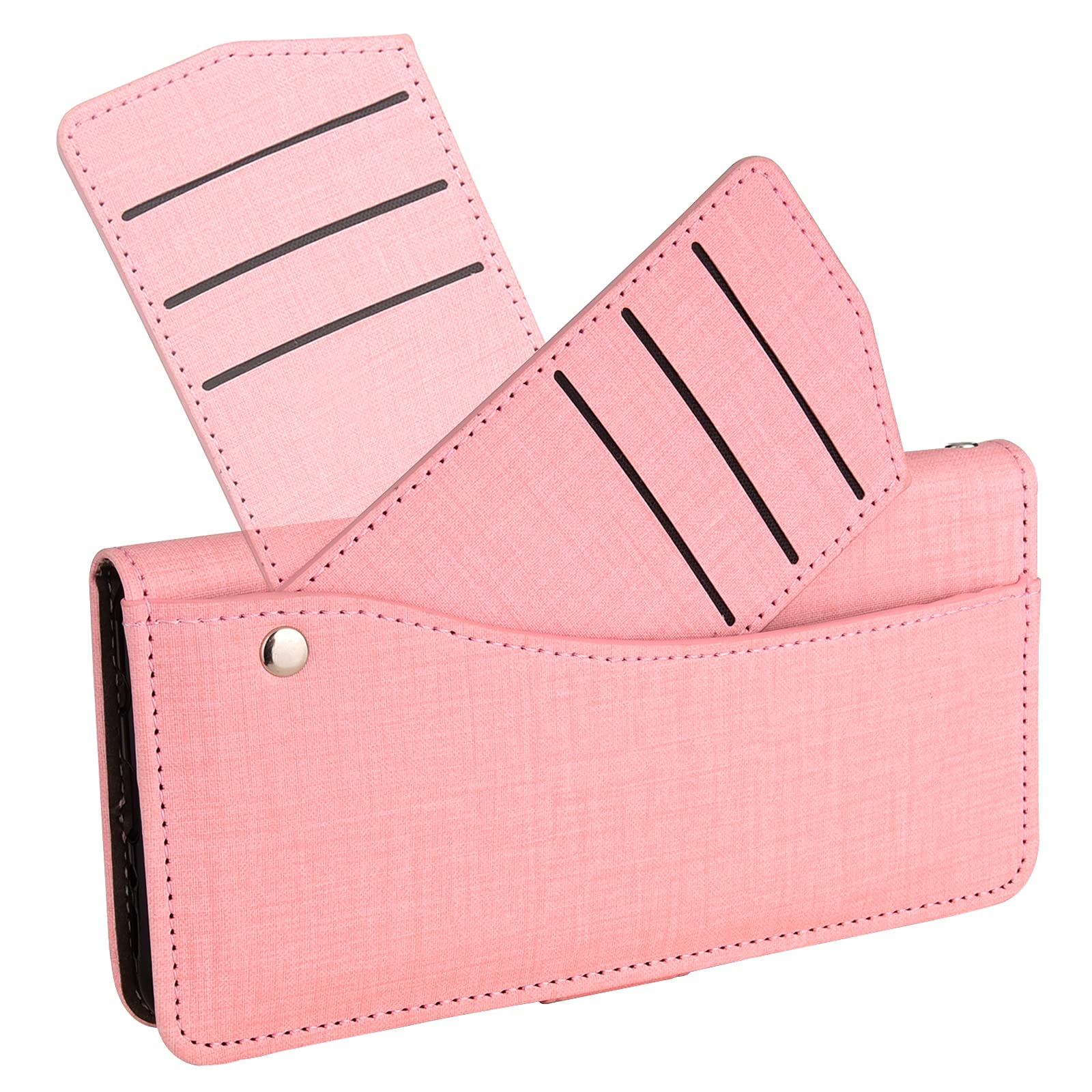 Premium Samsung Galaxy S8 Active Wallet Case with Tempered Glass Screen Protector - Leather Flip Cover with Card Slots (Compatible with G892A) - Stylish Pink Phone Case for Women & Men - Perfect for Daily Use, Travel, and Business Meetings