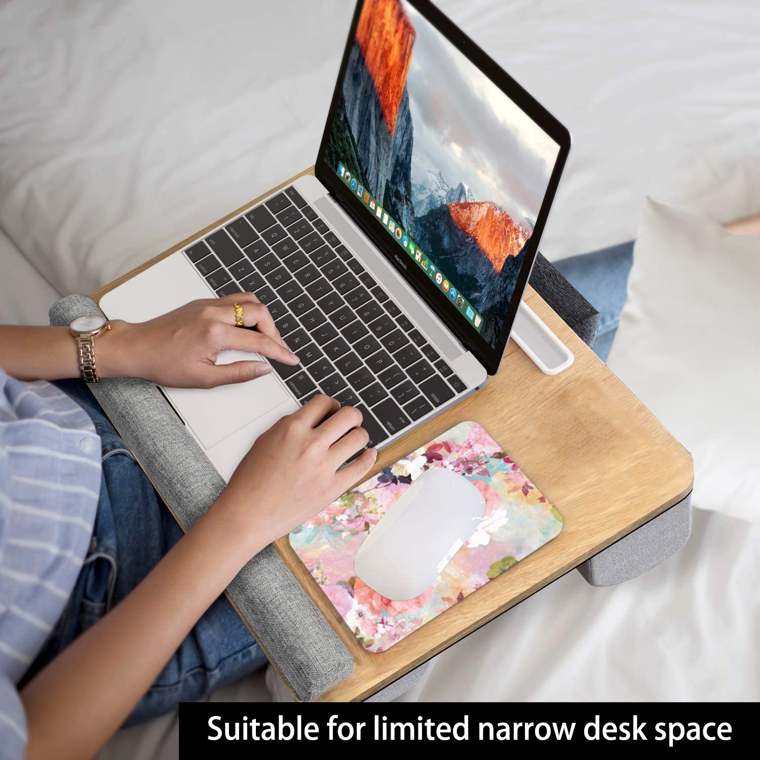 Audimi 6x8 Inch Small Mouse Pad - Thick Non-Slip Mini Mouse Mat for Laptop & Wireless Mouse - Portable, Washable Flower Design - Perfect for Home Office, Gaming & Travel Use