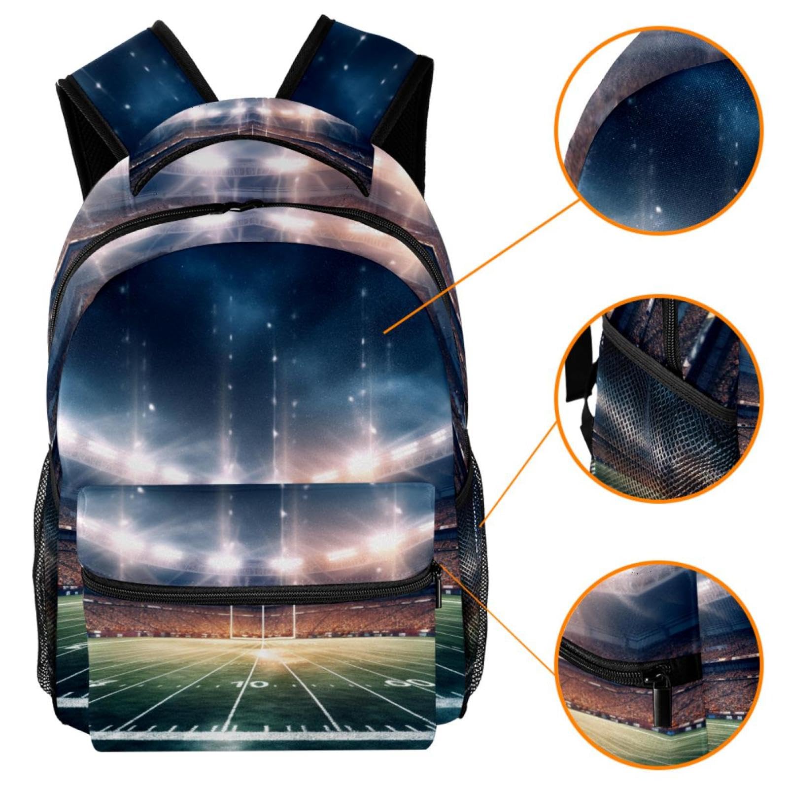 Best Travel & Work Backpack for Men & Women - Durable Laptop Backpack with USB Charging Port - Perfect for Commuting, Hiking, and American Football Games