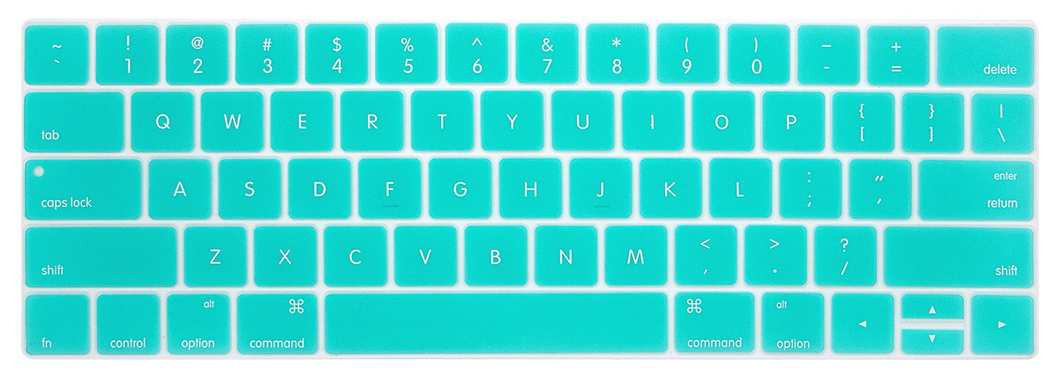 Se7enline Hard Shell Protective Case for MacBook Pro 15-inch with Touch Bar (A1707/A1990 2016-2018 Models) - Aqua Green Keyboard Cover | Shockproof Lightweight Laptop Cover for Work, Travel & School