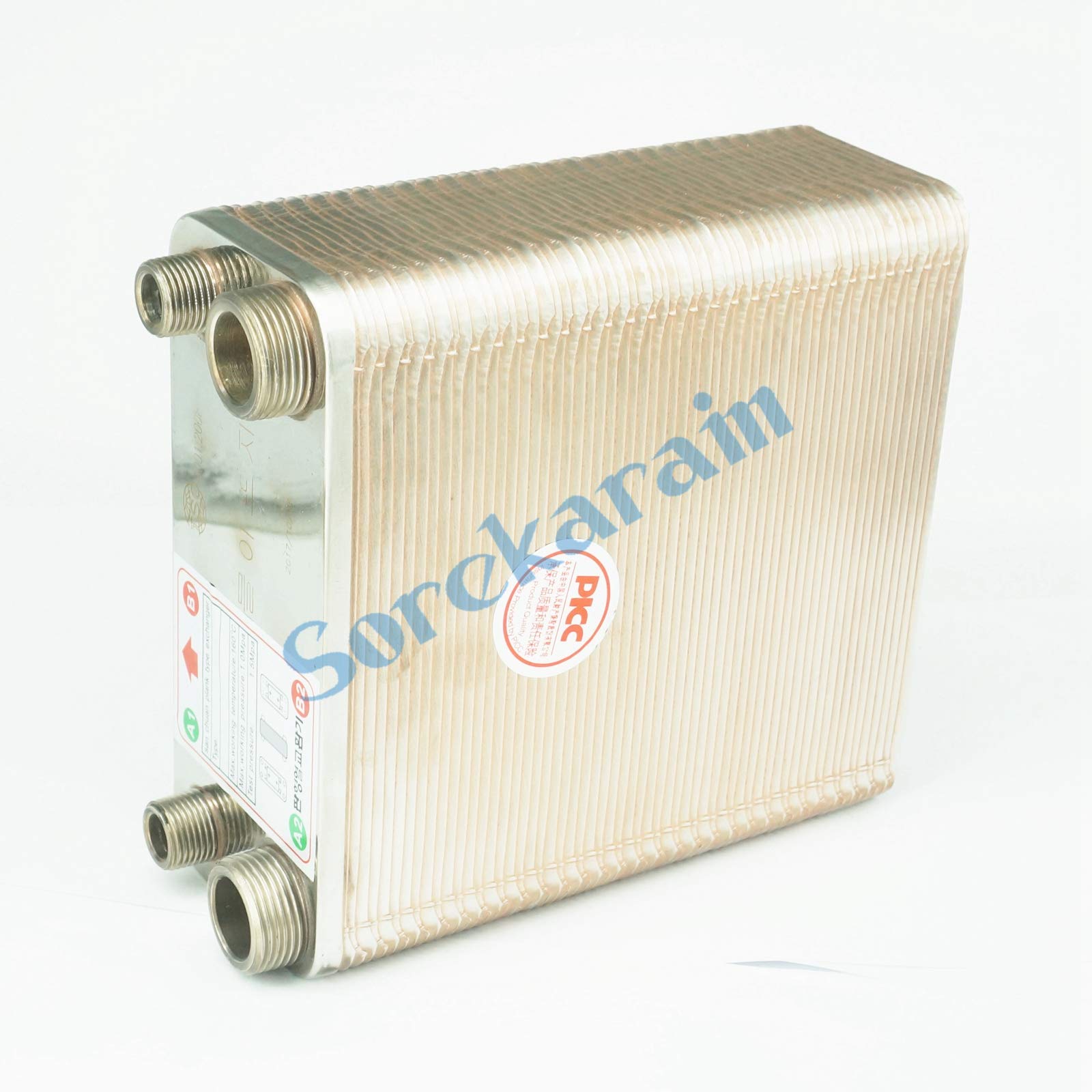 60 Plate Wort Chiller Cooler - SUS 304 Stainless Steel Heat Exchanger for Home Brewing Beer & Wine Making - Perfect for Craft Breweries & DIY Fermentation Projects