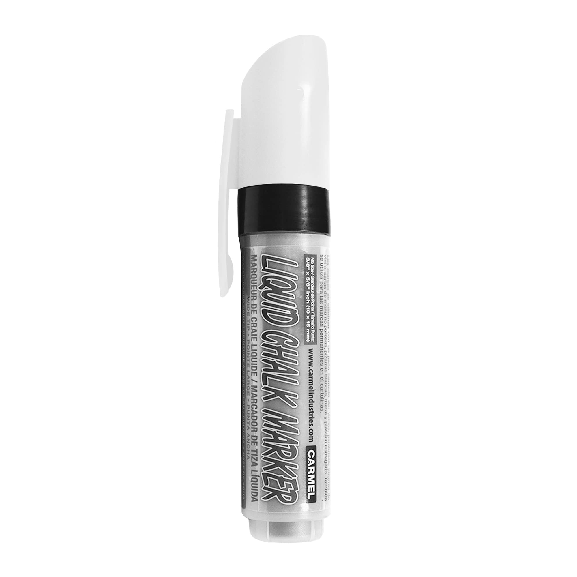 Premium White Carmel Liquid Chalk Marker - Wide Tip for Glass, Blackboards & Windows - Ideal for Restaurants, Cafes & Retail Signage