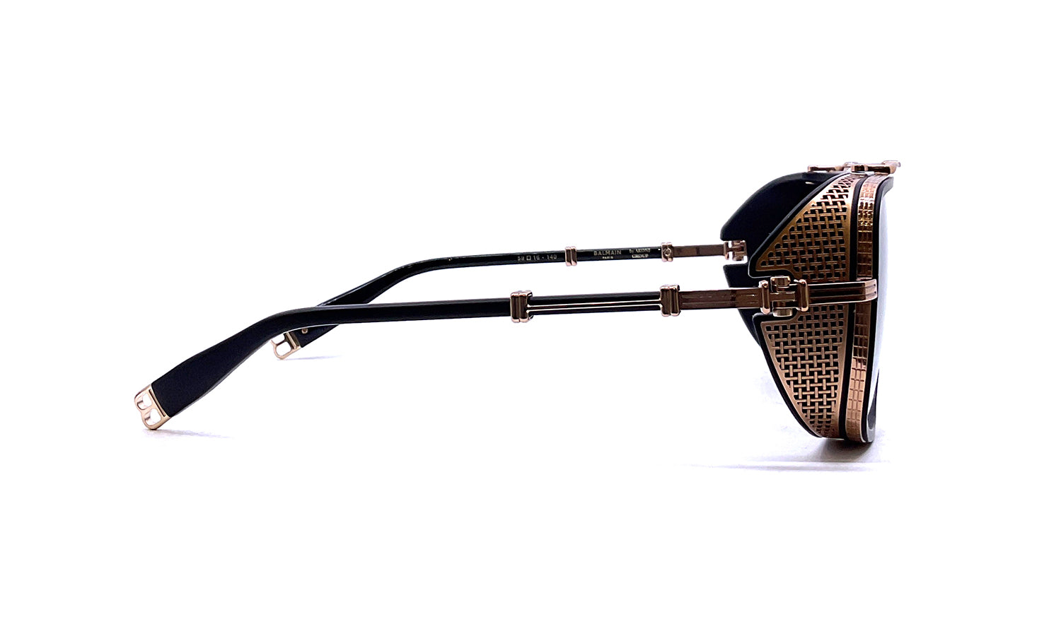 Balmain O.R. Rose Gold & Black Sunglasses - Luxury Fashion Shades for Women & Men - Perfect for Outdoor Activities, Beach & Driving