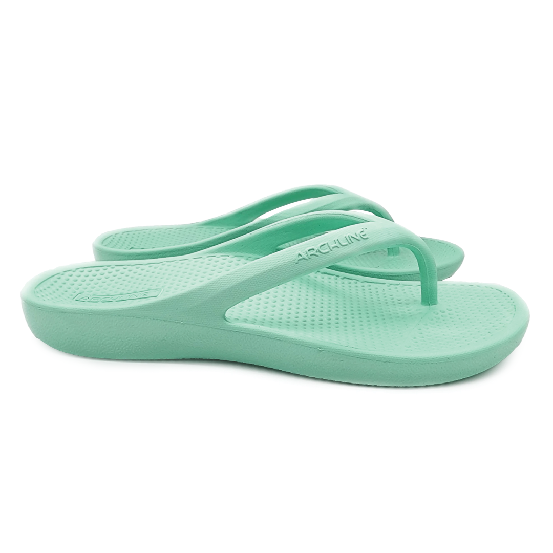 Archline Rebound Orthotic Thongs for Women & Men - Mint Green - Comfortable Supportive Sandals for Plantar Fasciitis, Flat Feet & Foot Pain Relief - Perfect for Beach, Pool & Summer Walking