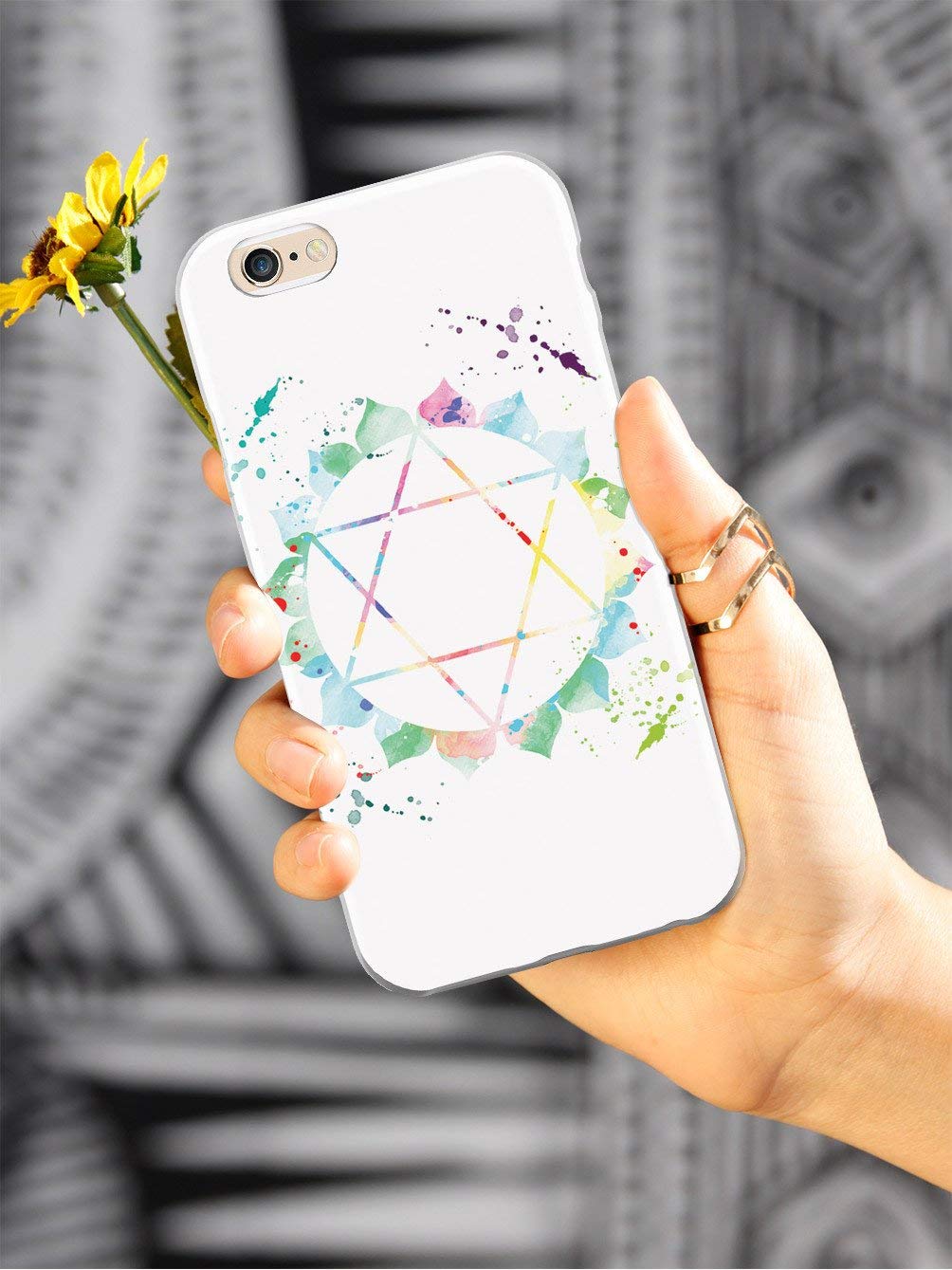 Inspired Cases - Galaxy Note 8 Case with 3D Textured Design | Protective Phone Cover for Samsung Galaxy Note 8 | Heart & Chakra Pattern | Perfect for Daily Use, Work, and Travel Protection