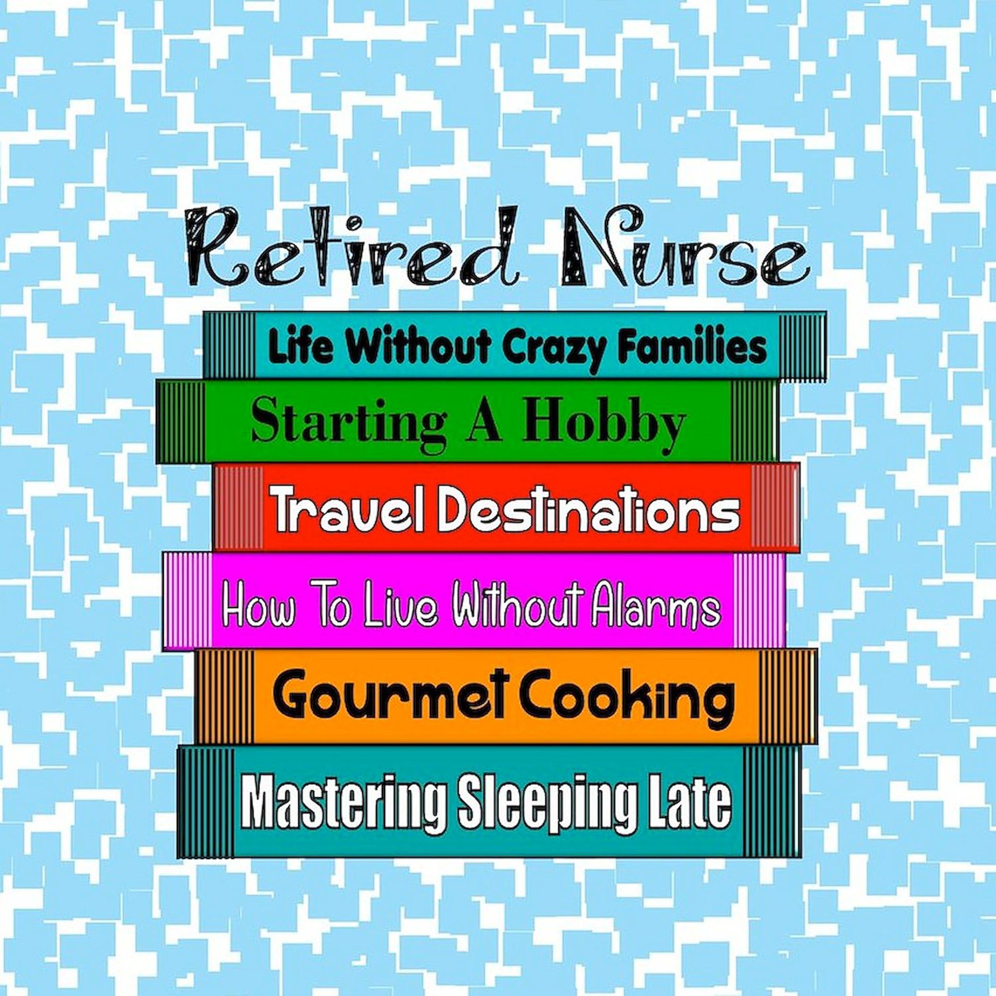 Retired Nurse Books Tote Bag - Natural Canvas Reusable Shopping Bag for Nurses, Medical Professionals & Book Lovers | Perfect for Work, Groceries & Library Visits
