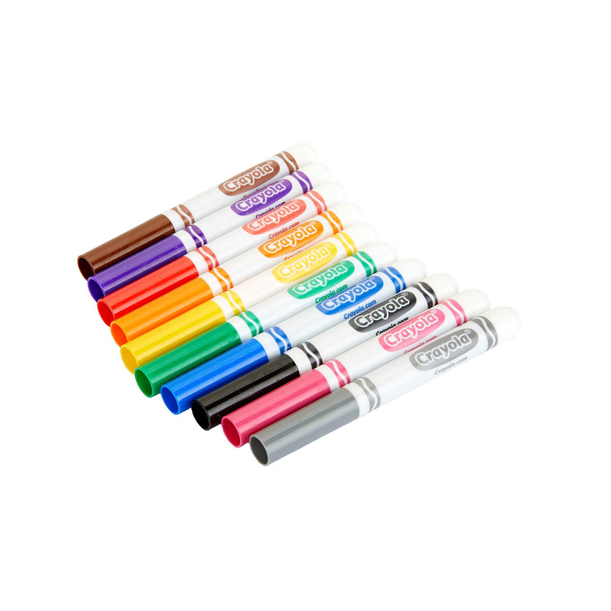 Crayola 10-Count Washable Ultra-Clean Broad Line Markers - Vibrant Colors for Kids Art Projects, School Supplies & Classroom Activities
