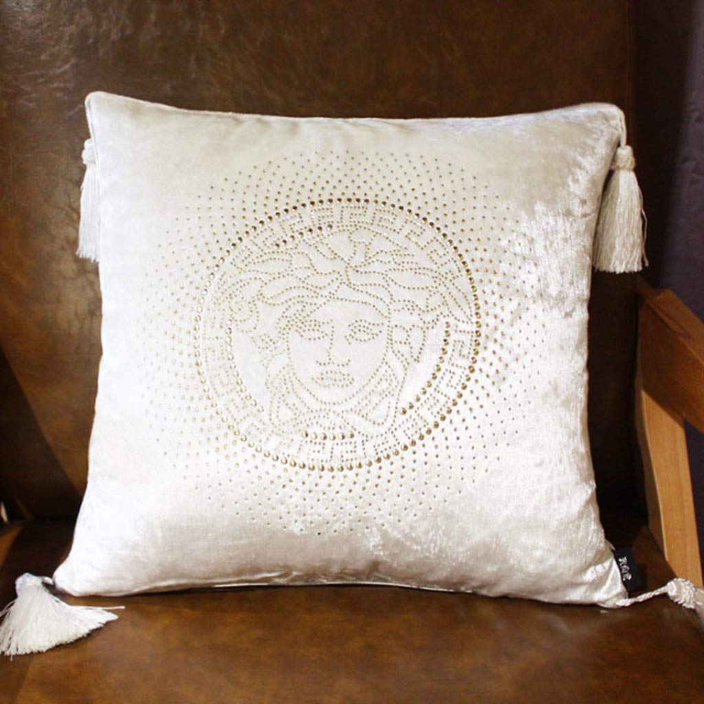 Premium American Velvet Solid Color Sofa Cushion Covers - 45×45cm Square Pillow Cases with Invisible Zipper for Home, Office & Car Decor