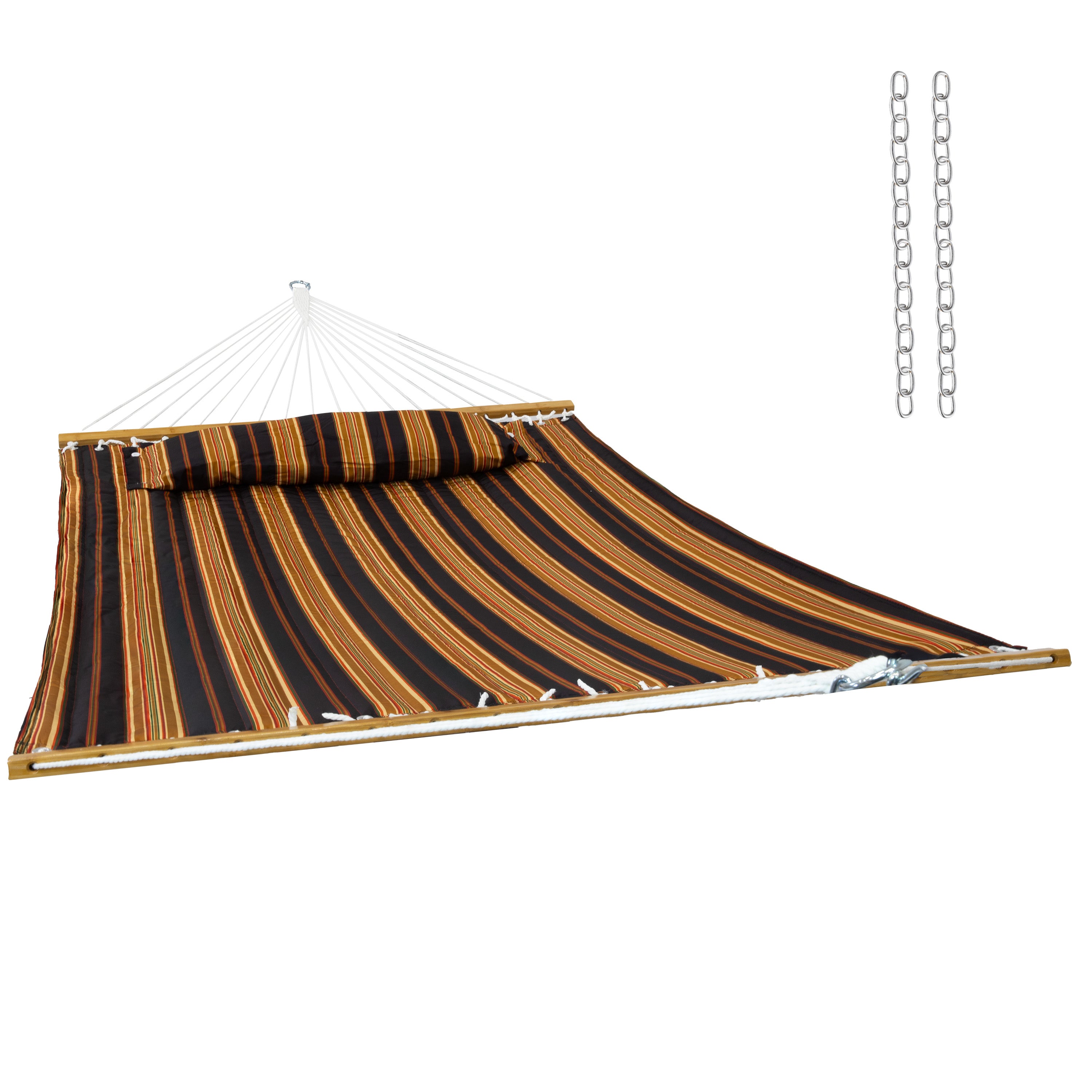 Sunnydaze 2 Person Extra Large Quilted Outdoor Hammock - 77.5