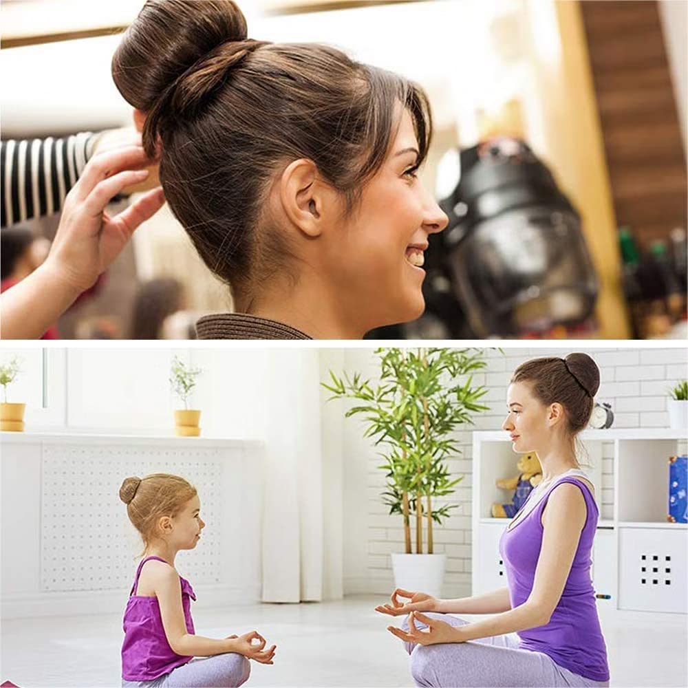 LOCANS Hair Donut Bun Maker Set - 3 Sizes (Large, Medium, Small) for Women | Perfect for Updos, Ponytails & Formal Hairstyles | Great for Weddings, Parties & Everyday Use