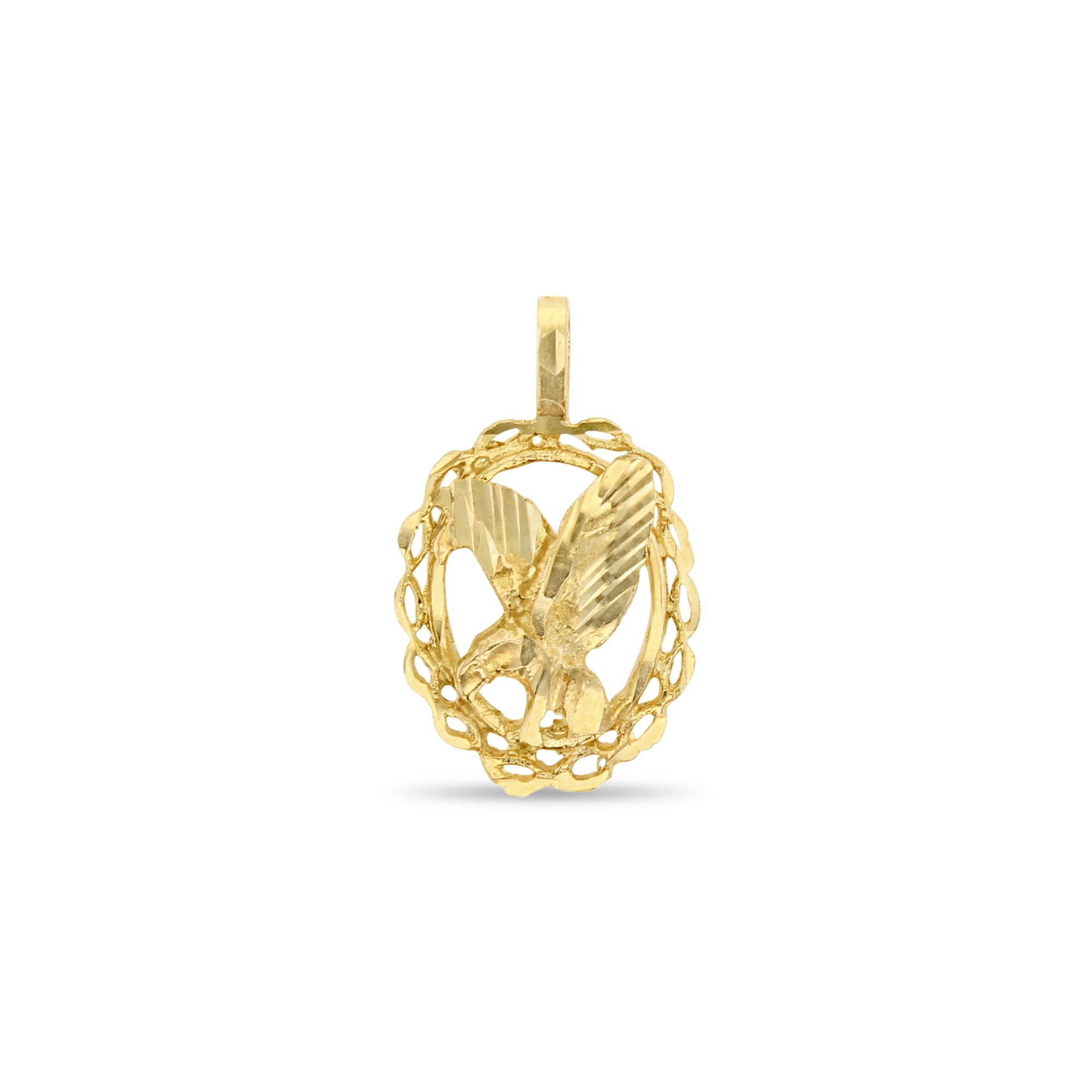 Stunning Eagle with Diamond Cuts Oval Pendant Necklace - Elegant Jewelry Gift for Men & Women | Perfect for Anniversary, Birthday & Special Occasions