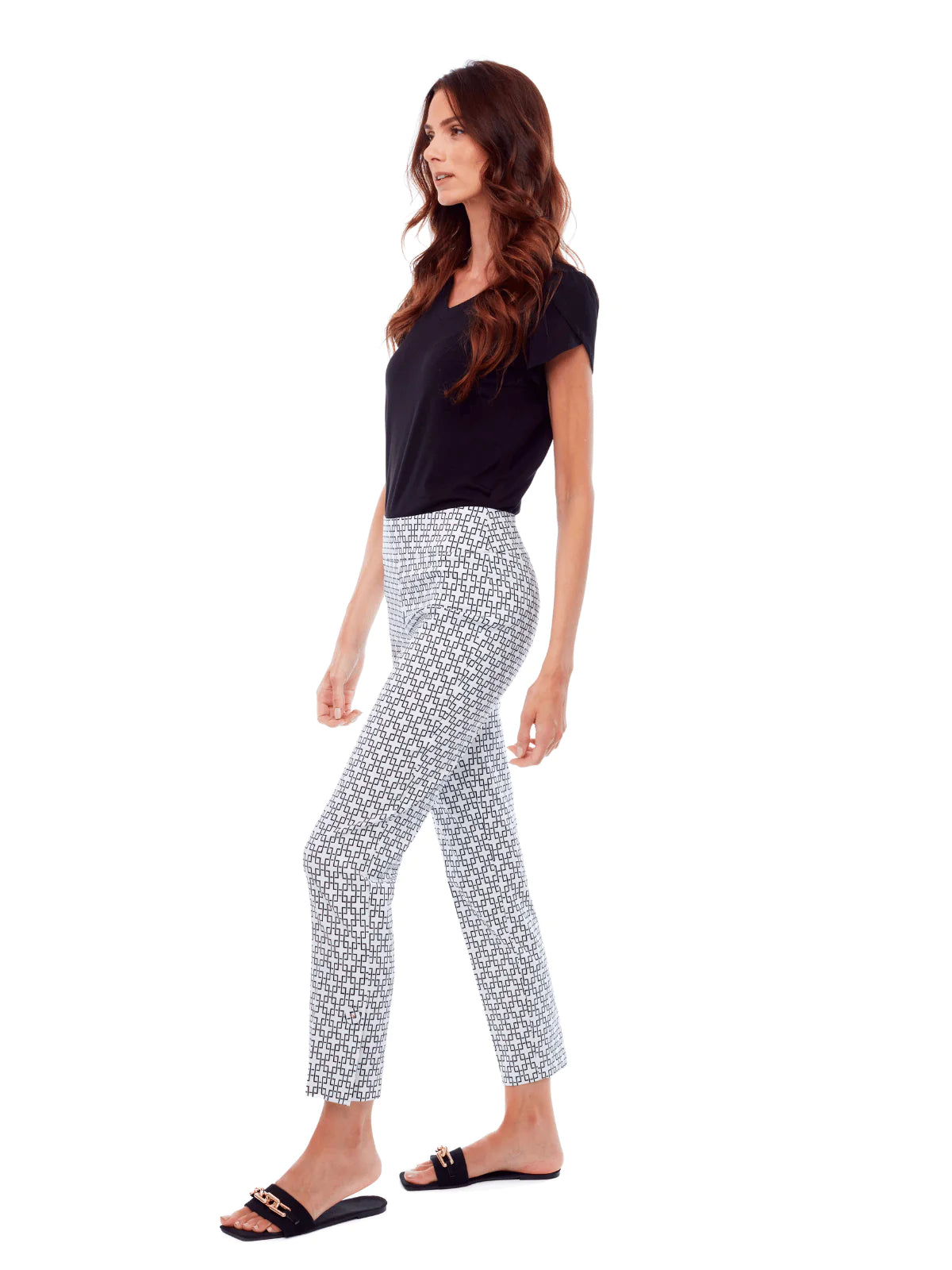 ATHENS SLIM ANKLE PANTS for Women - Stretchy Comfortable Work Pants - Office Wear & Business Casual Outfits