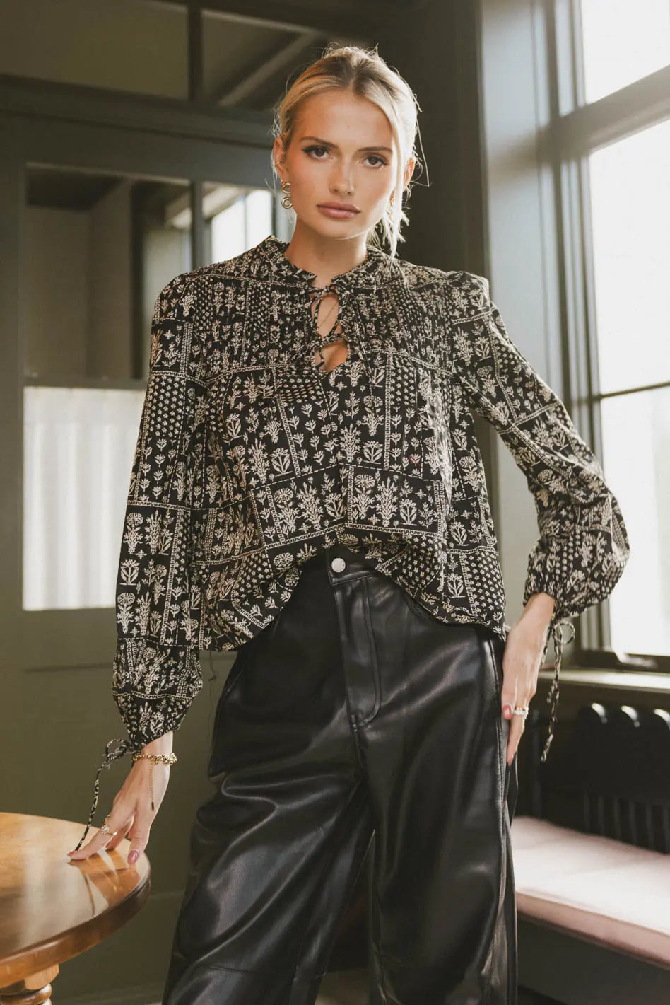 Isolde Printed Blouse Women's Fashion Top - Floral Summer Casual Shirt for Office, Date & Vacation | Final Sale