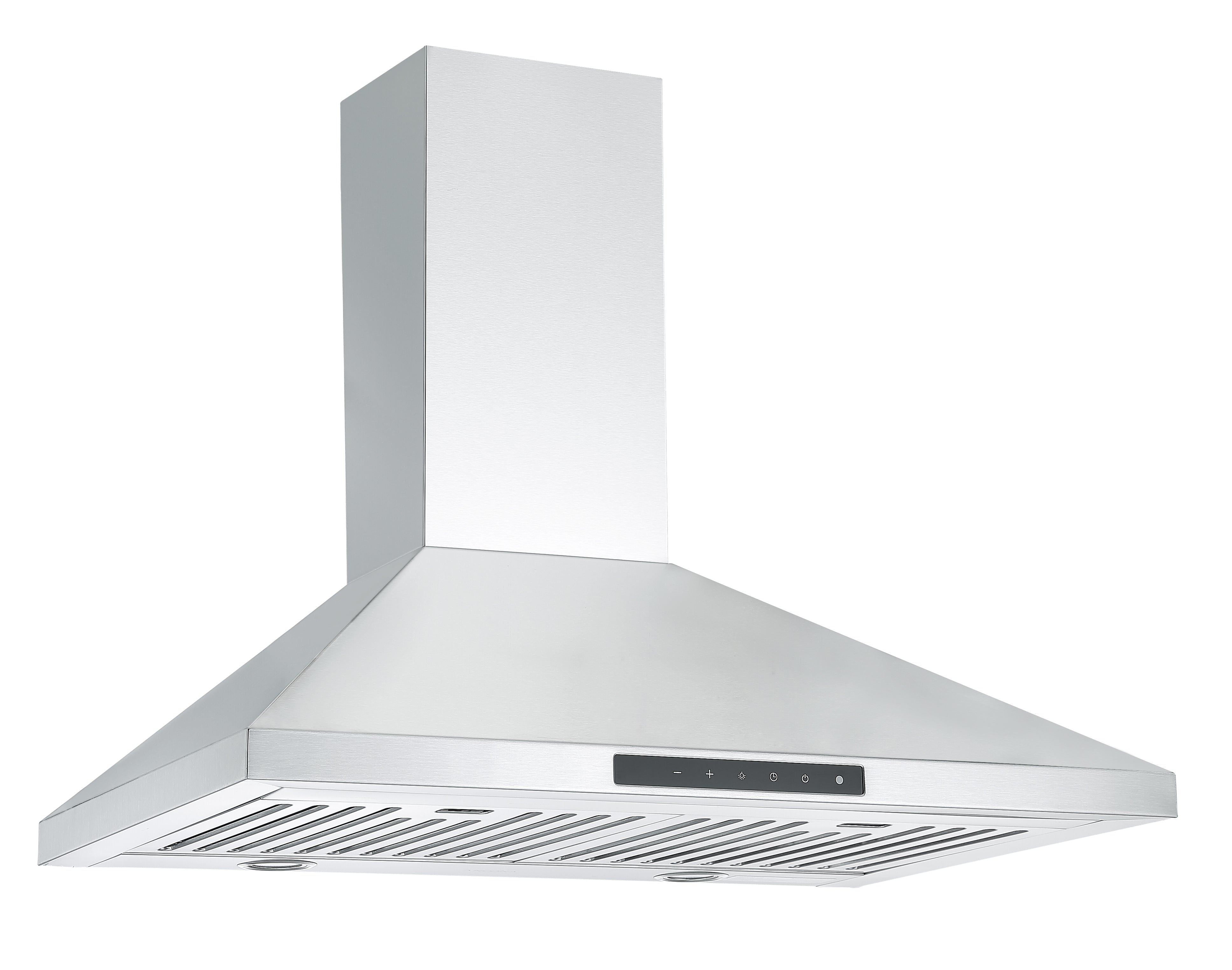 WPNL630 30 Inch Stainless Steel Wall Mount Pyramid Range Hood with Night Light - Powerful Kitchen Ventilation for Modern Homes