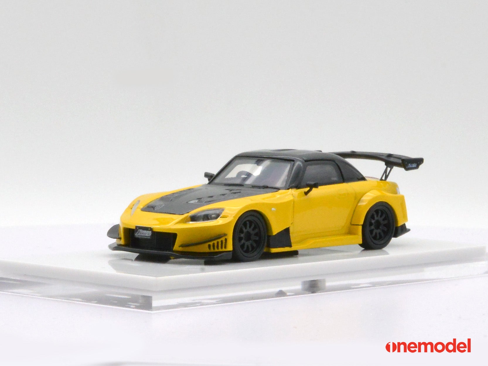 1:64 Scale Honda S2000 J's Racing Diecast Model Car - Yellow Collectible Toy for Display & Racing Enthusiasts | Perfect for Car Collections, Desk Decor, and RC Racing Scenes