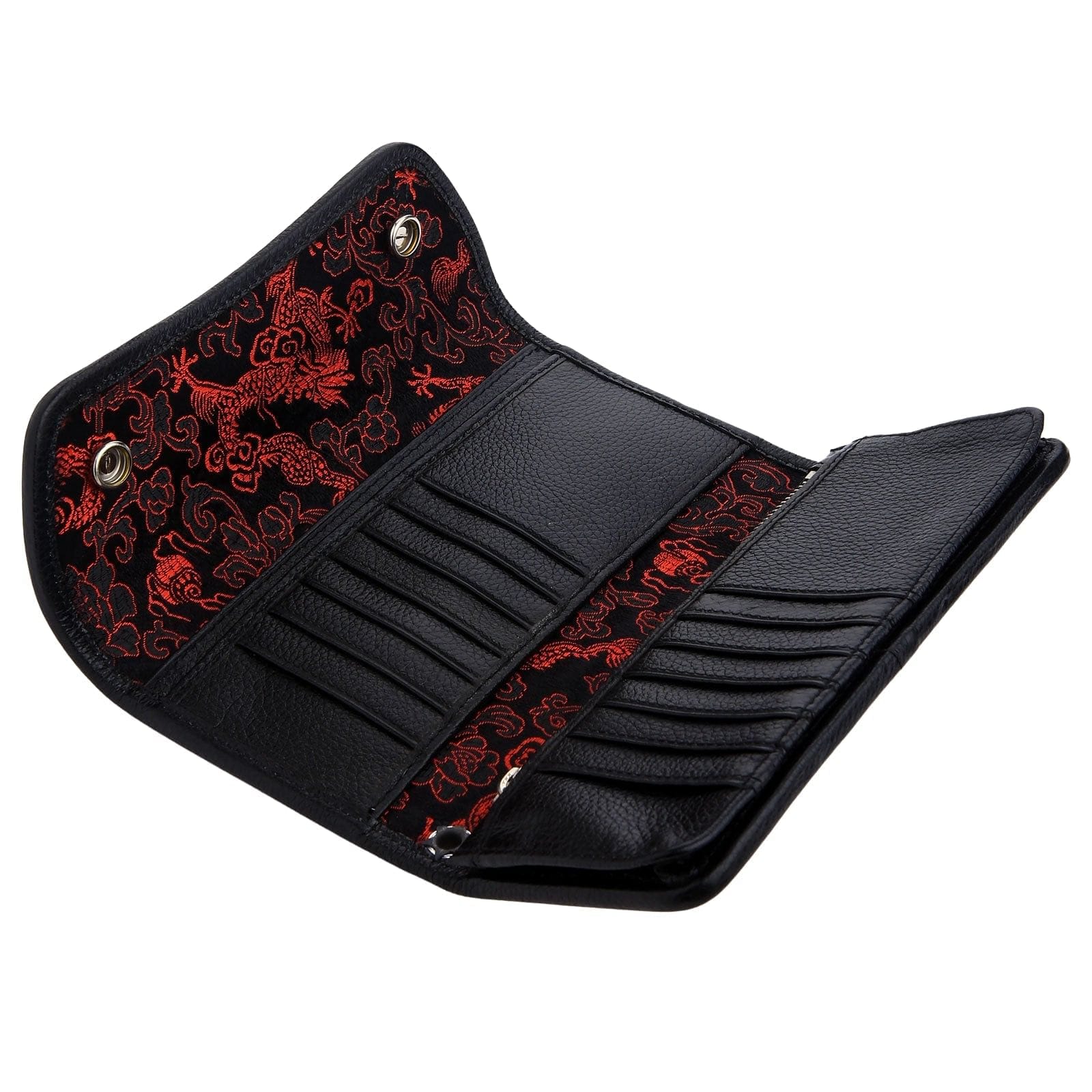 Red Devil Stingray Skin Leather Biker Wallet - Premium Men's Slim RFID Blocking Wallet for Motorcycle Riders - Perfect for Everyday Carry, Travel & Gift Giving