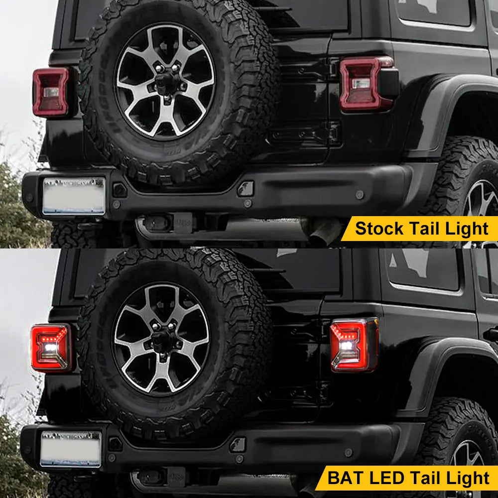 LOYO LED Tail Lights & Fender Turn Signal with Sequential Light Compatible for 2018-2023 Jeep Wrangler JL - Waterproof DRL Brake Lights for Off-Road, Night Driving & Custom Jeep Builds