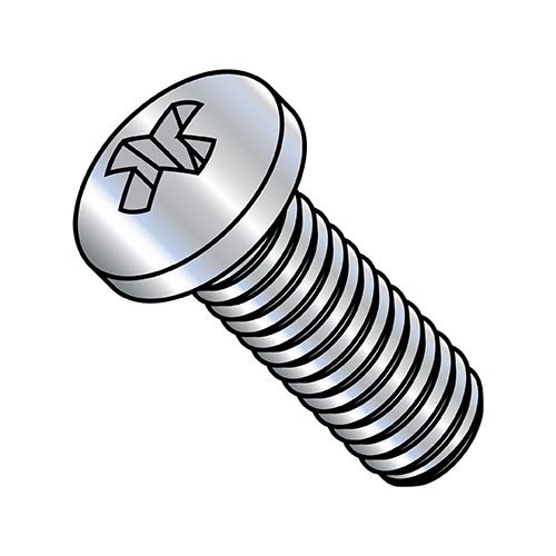 M4X16 JISB 1111 Class 4.8 Metric Phillips Pan Machine Screws - Full Thread Zinc Plated (Pack of 3,000) - Industrial Fasteners for DIY Projects, Furniture Assembly & Machinery Repair - Korpek BC-MJ416MPP