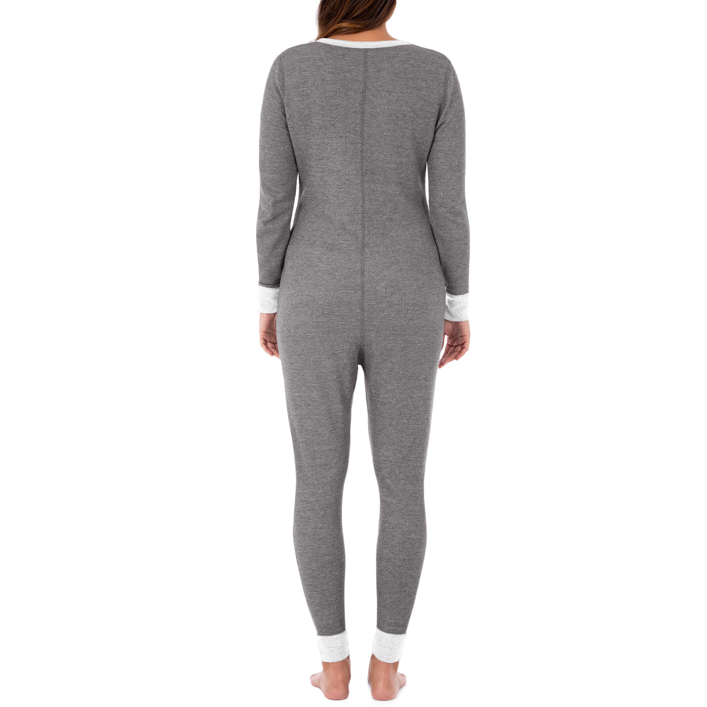 Fruit of the Loom Women's Micro Waffle Premium Thermal Union Suit - Warm & Comfortable One-Piece Underwear for Winter, Cold Weather & Outdoor Activities