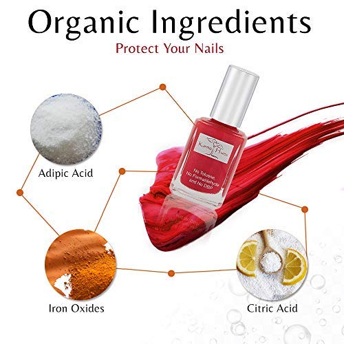 Organic Nail Polish Set - Karma Lady Desire Vegan & Cruelty-Free Base Coat & Non-Toxic Nail Polish Remover - 10 Pack for Natural Nail Care & Safe Nail Art - Perfect for Home Manicures & Salon Use