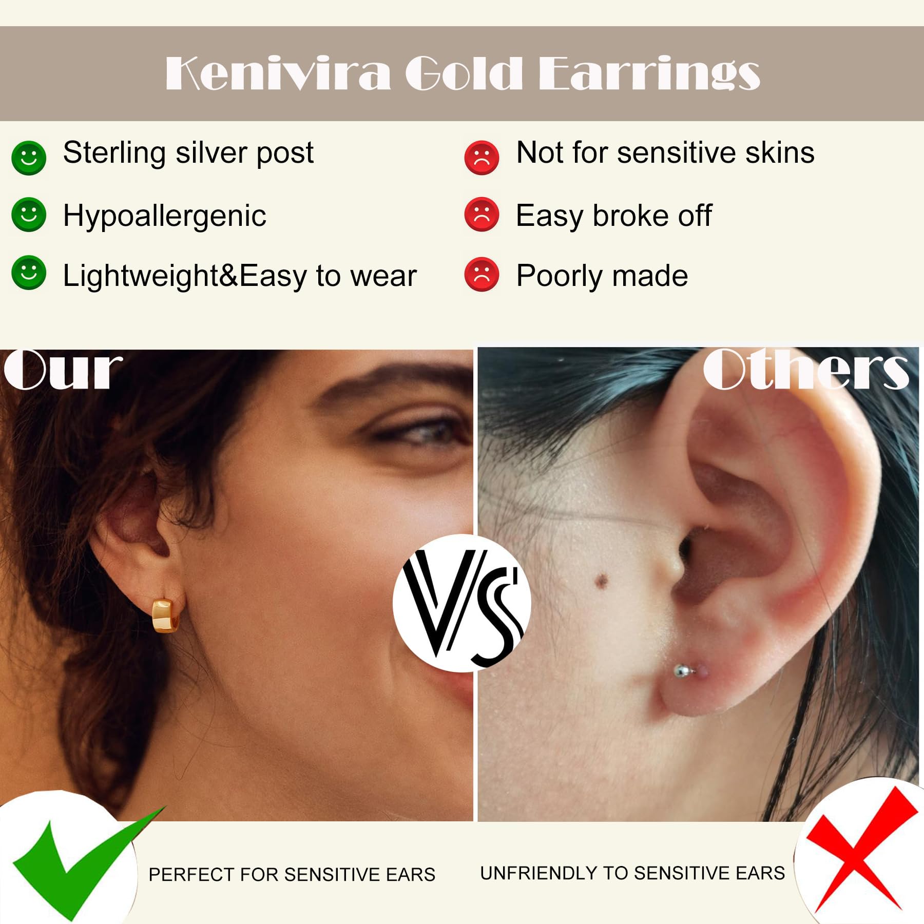 18K Gold Pearl Hoop Earrings for Women - Elegant Huggie Dangle Earrings | Lightweight Small Hoop Earrings for Everyday Wear, Date Night & Special Occasions