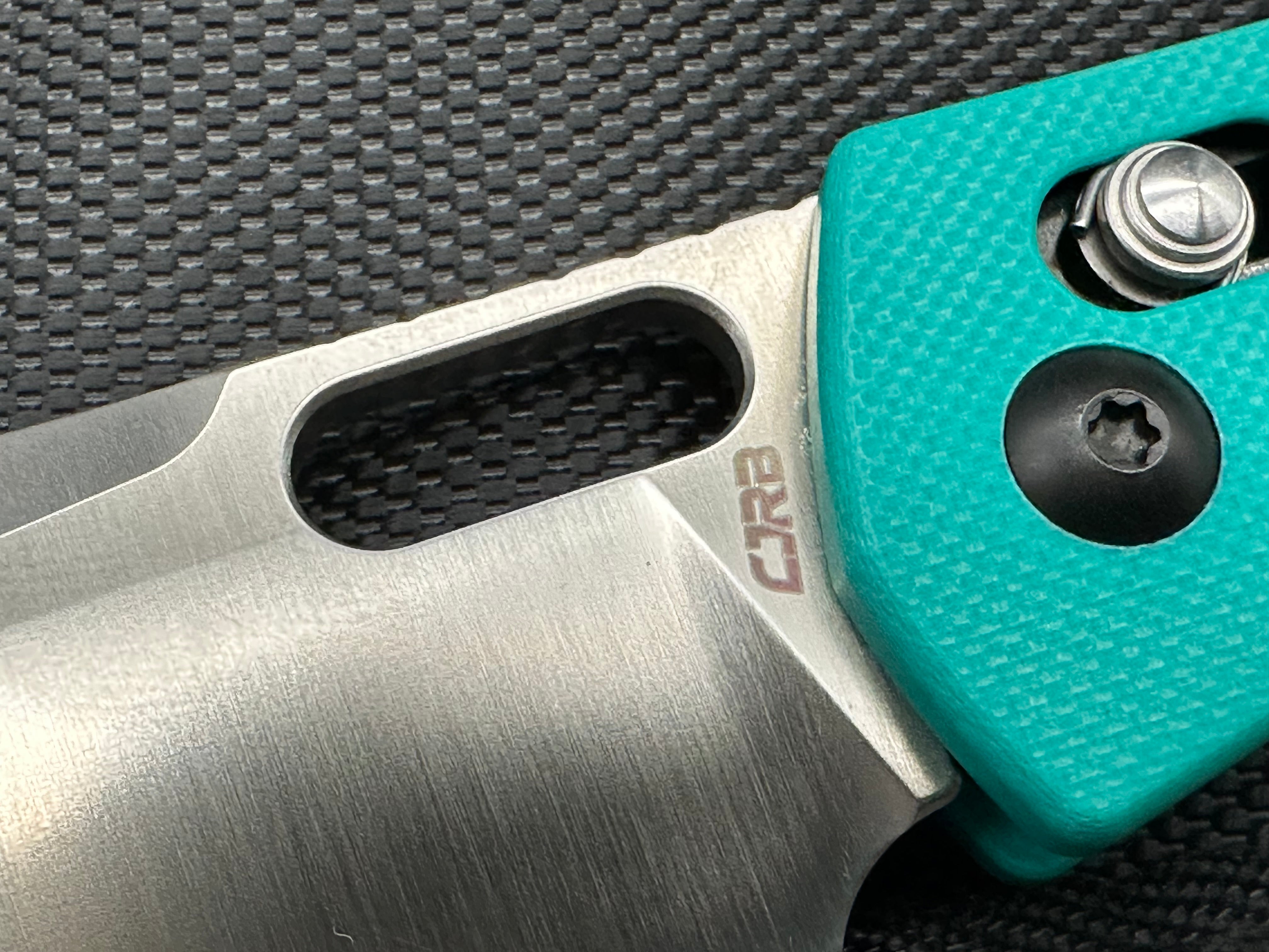 CJRB Prado Folding Knife - Aqua Green G10 Handle, AR-RPM9 Steel, Plain Edge Satin Finish - EDC, Outdoor, Camping & Survival Tool