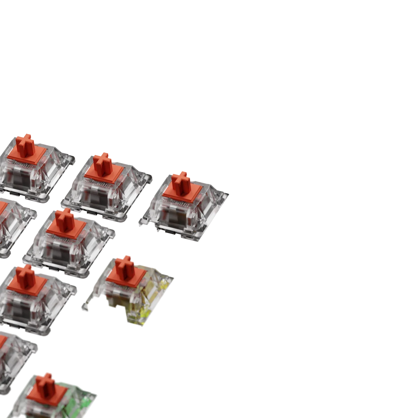 Glorious Fox Mechanical Keyboard Switches - 100 Pack ANSI MX Compatible for Custom Gaming & Typing Keyboards