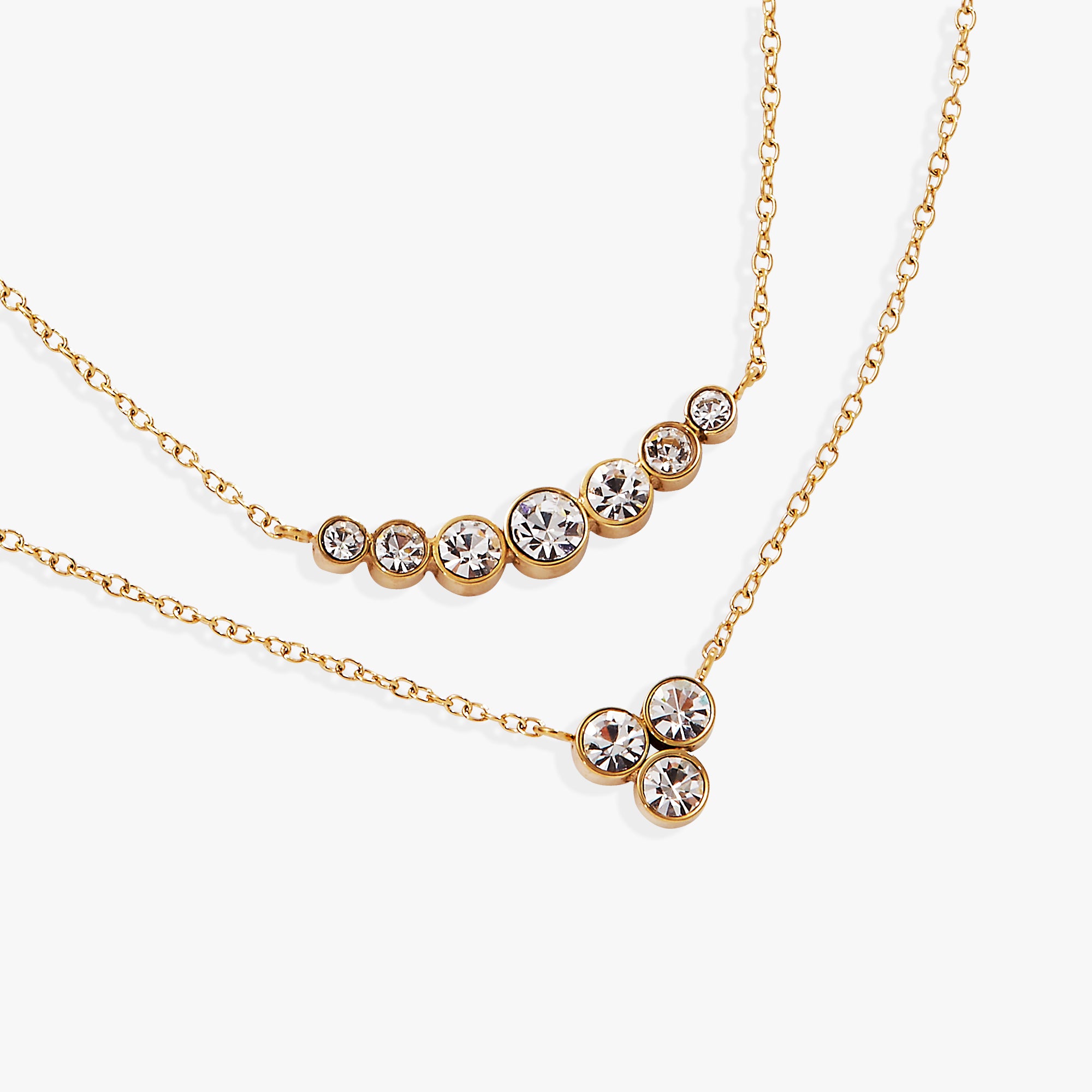 Elegant Double Layer Crystal Necklace for Women - Perfect for Weddings, Parties & Everyday Wear