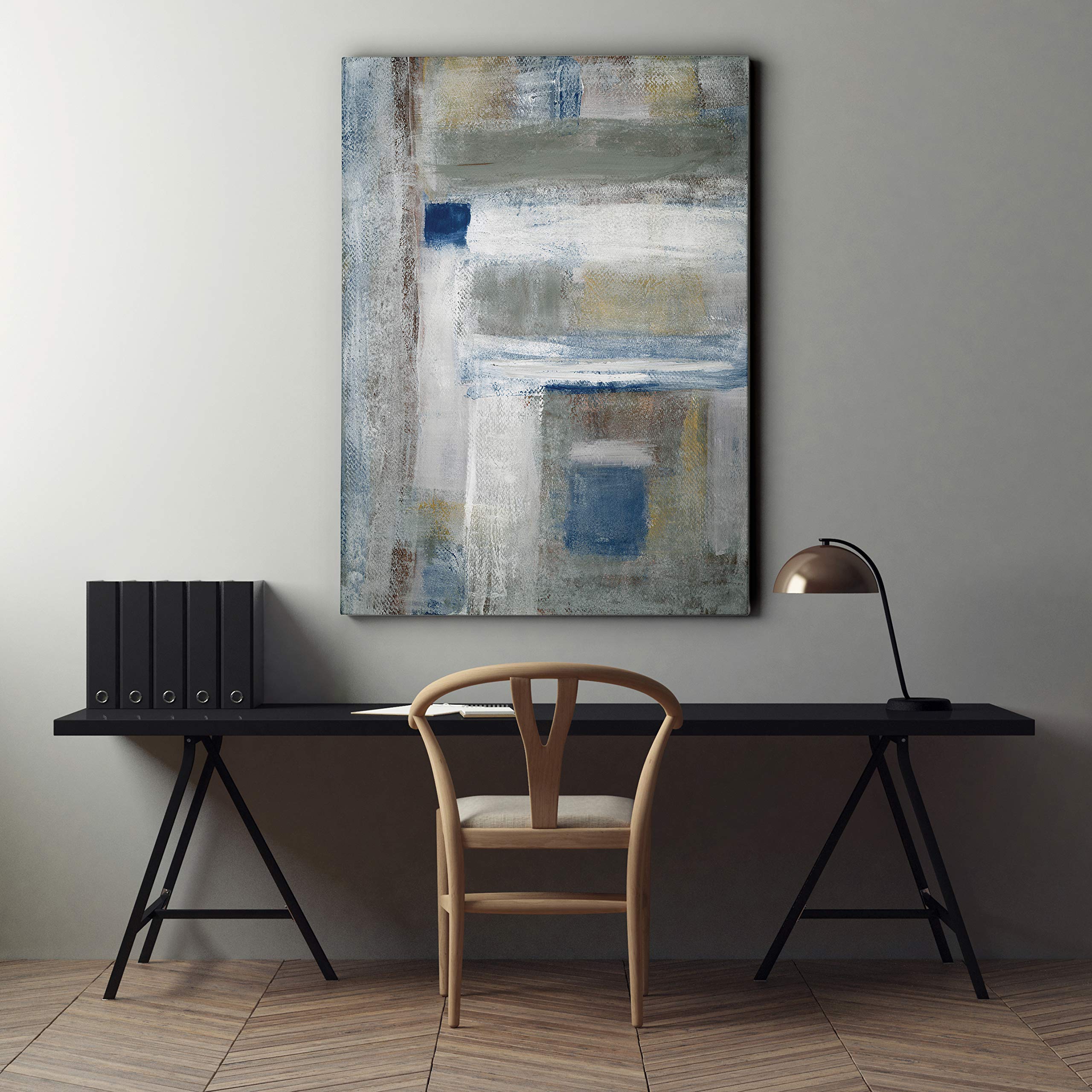 Tribeca I Gallery Wrapped Canvas Wall Art - Modern Abstract Painting for Living Room, Bedroom & Office Decor - Ready to Hang Home Wall Decor
