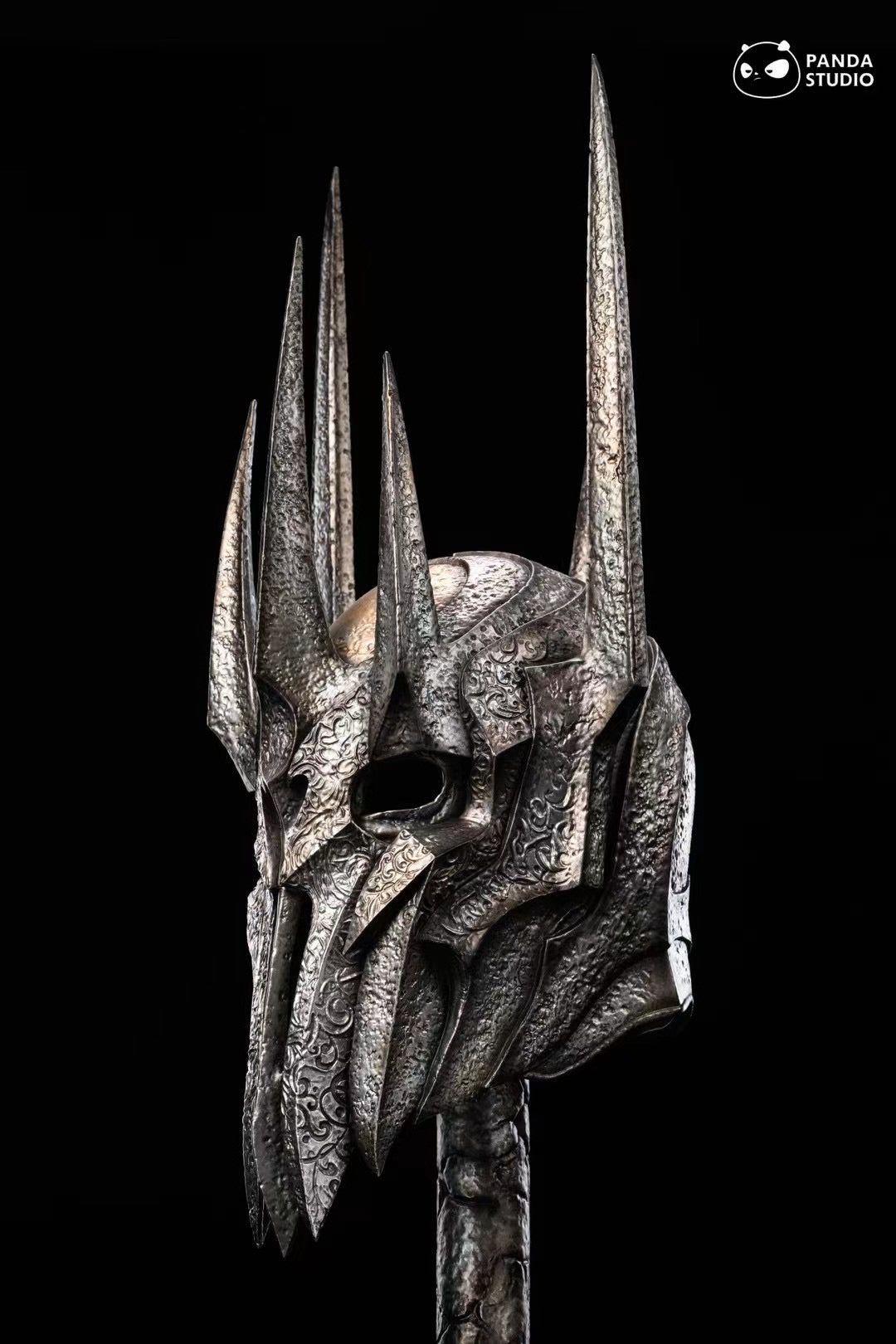 Panda Studio Helm of Sauron 1/1 Scale Replica - Lord of the Rings Collectible for Cosplay, Display & Movie Props