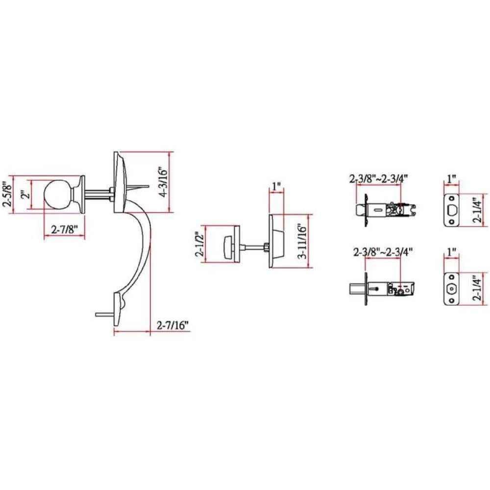 Design House 791681 Coventry Handleset with Ball Interior Knob & Single Cylinder Deadbolt - Oil Rubbed Bronze Finish for Front Door Security & Elegant Home Entryway