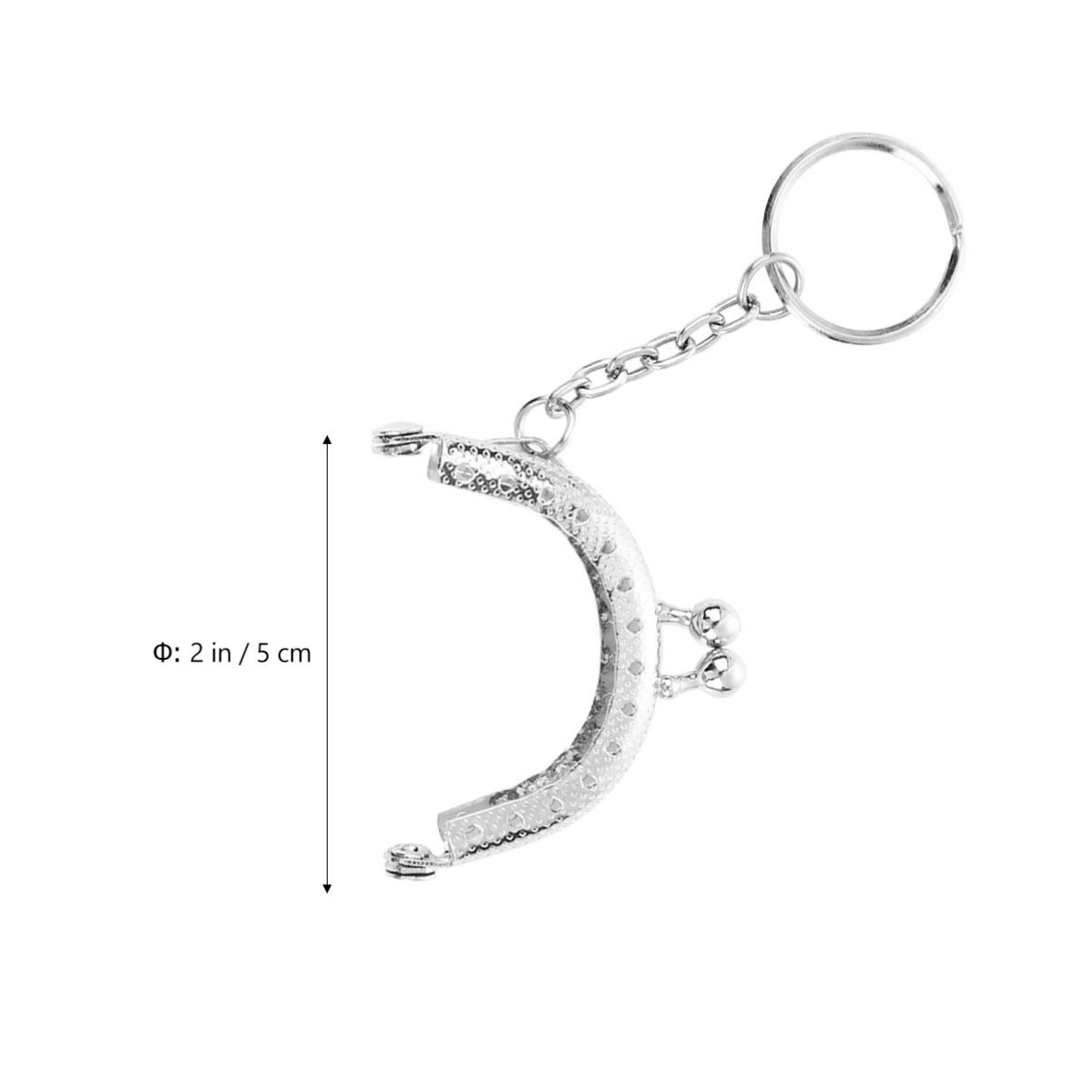 Healifty 10pcs Coin Purse Frame with Keychain Holder, Kiss Clasp Lock, DIY Sewing Clutch Frames for Wallet Making - Perfect for Handmade Coin Purses, Gift Bags & Craft Projects